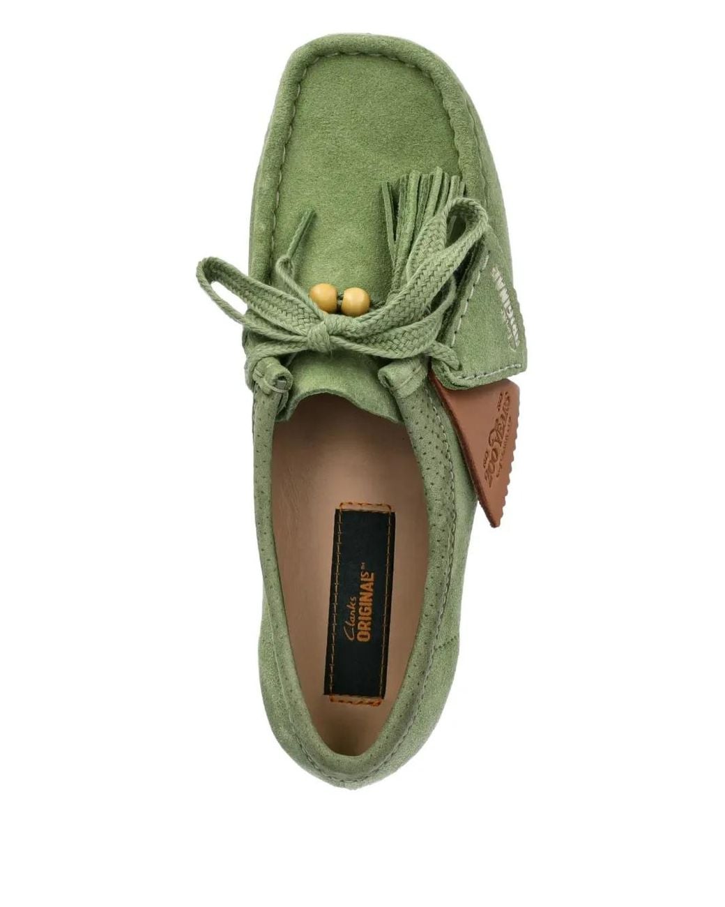 Clarks Green Desert-Boots Mit Fransen