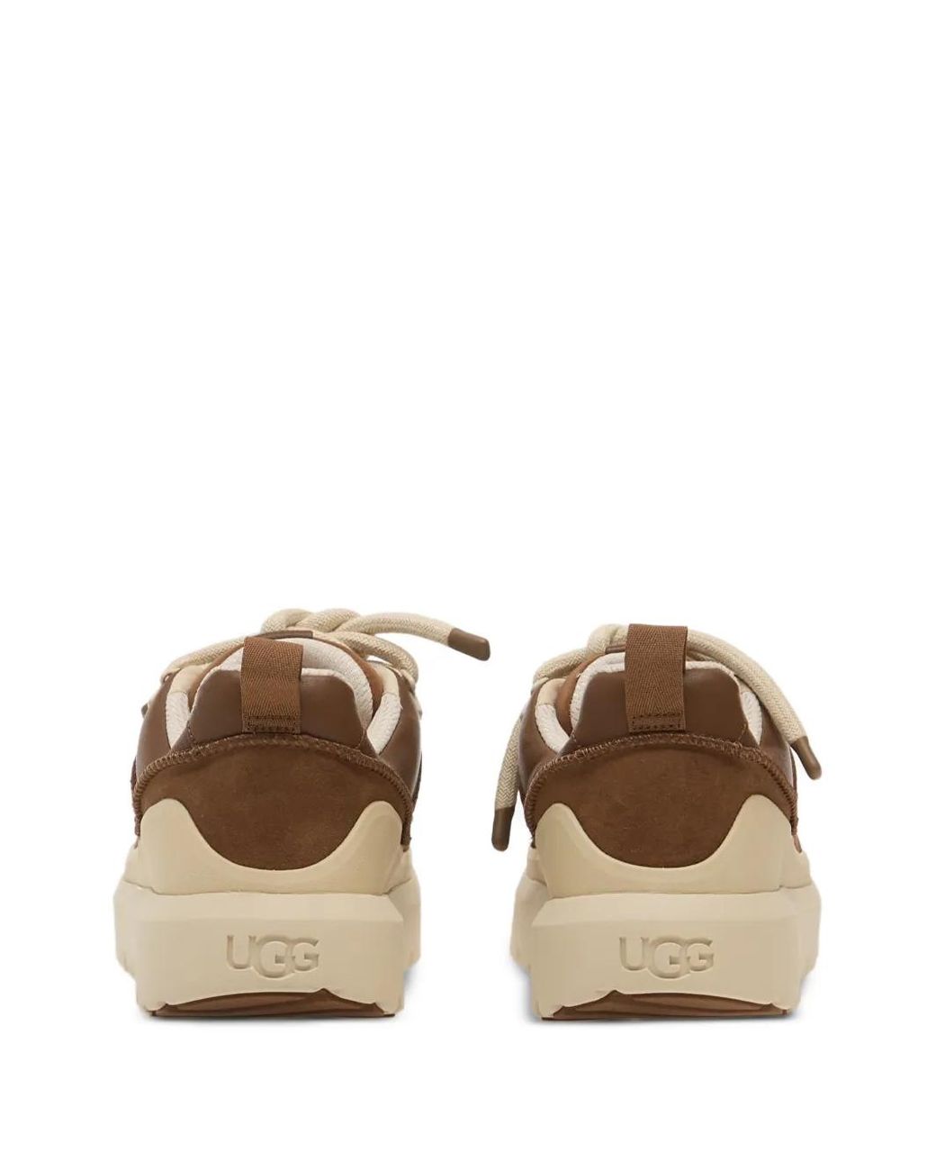 Ugg Brown Heritage Leather Panelled Sneakers for men