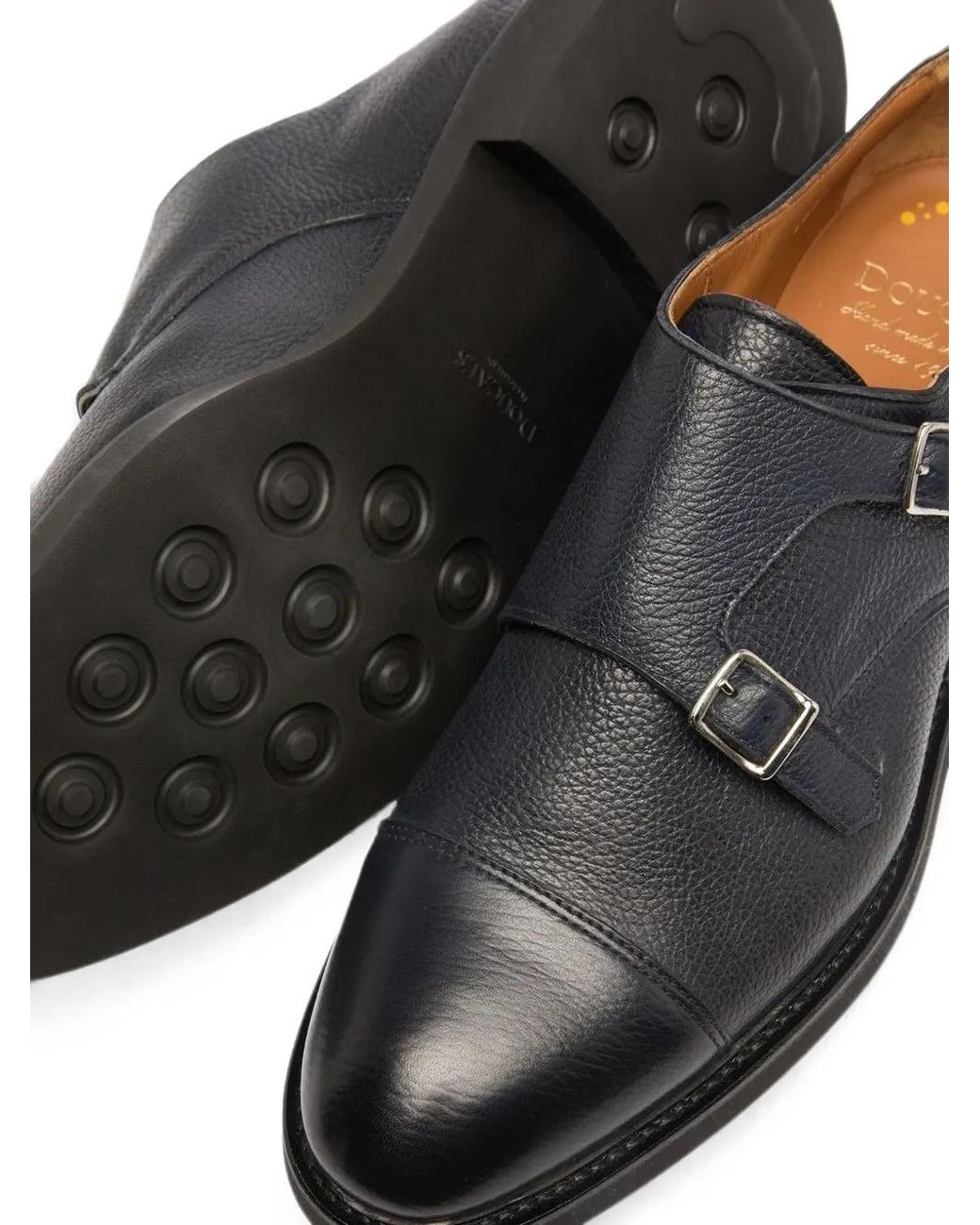 Doucal's Gray Mocassins À Double Boucle for men