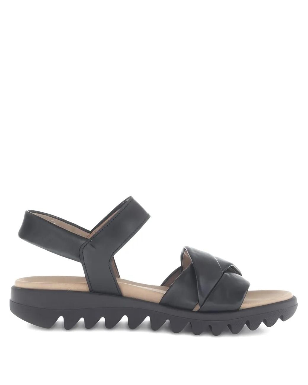 Gabor Black Sandalen Mit Überkreuzten Riemen