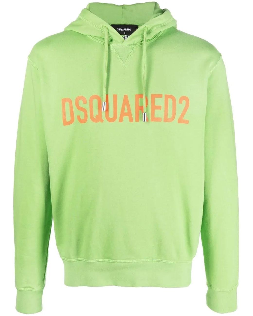 DSquared² Green Logo Print Hoodie for men