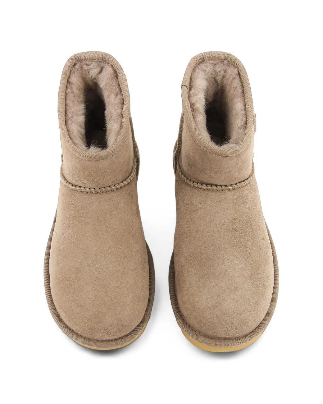 Ugg Brown Classic Mini Ii Leather Ankle Boots