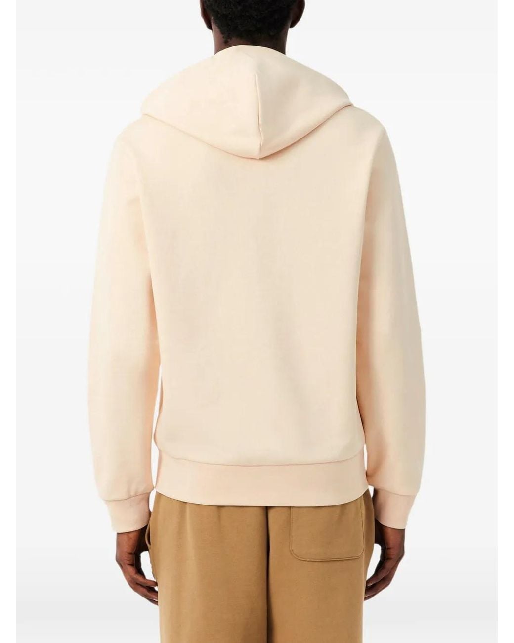 Lacoste Natural Classic Fit Zip-Up Fleece Sweatshirt for men