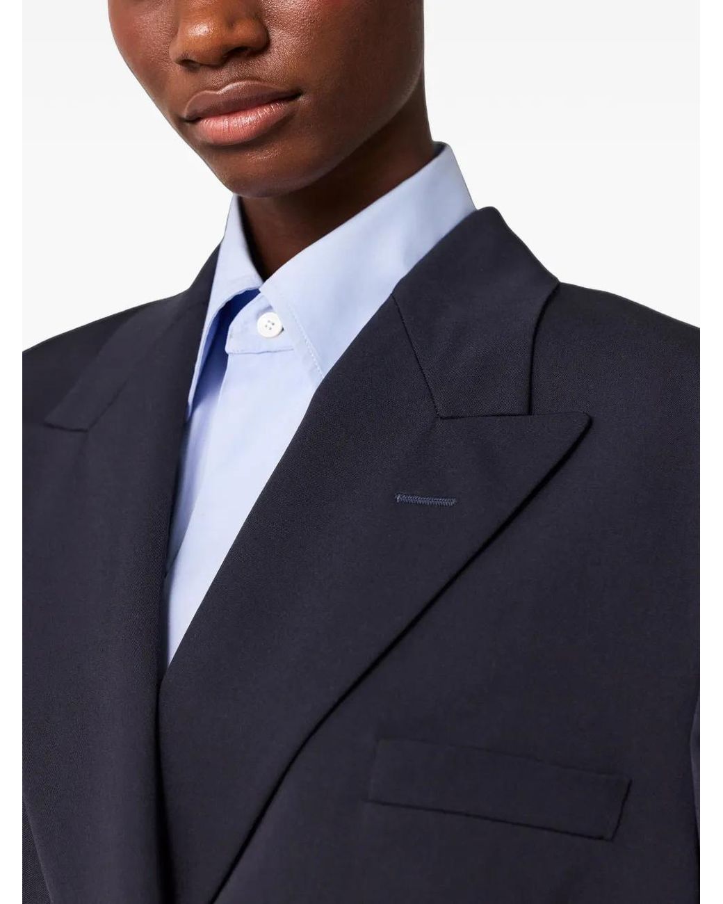 Stella McCartney Blue Buttoned Double-Breasted Jacket