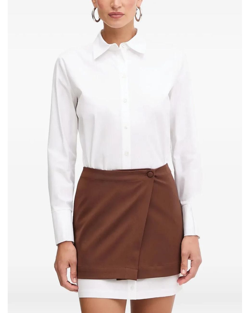 Patrizia Pepe White Layered Mini Dress