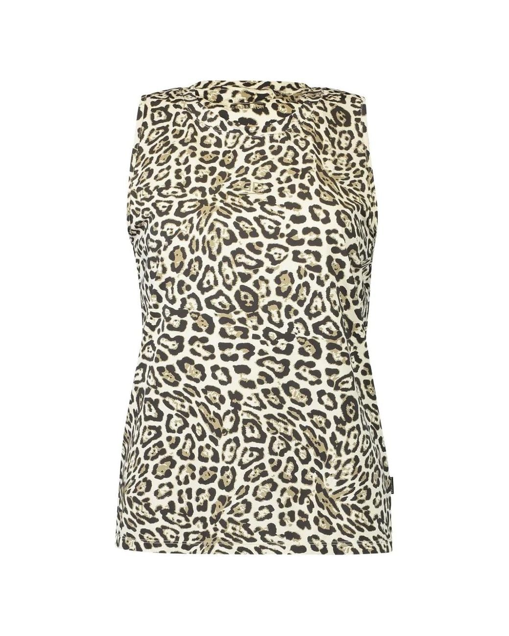 Goldbergh White Leopard-Print Tank Top
