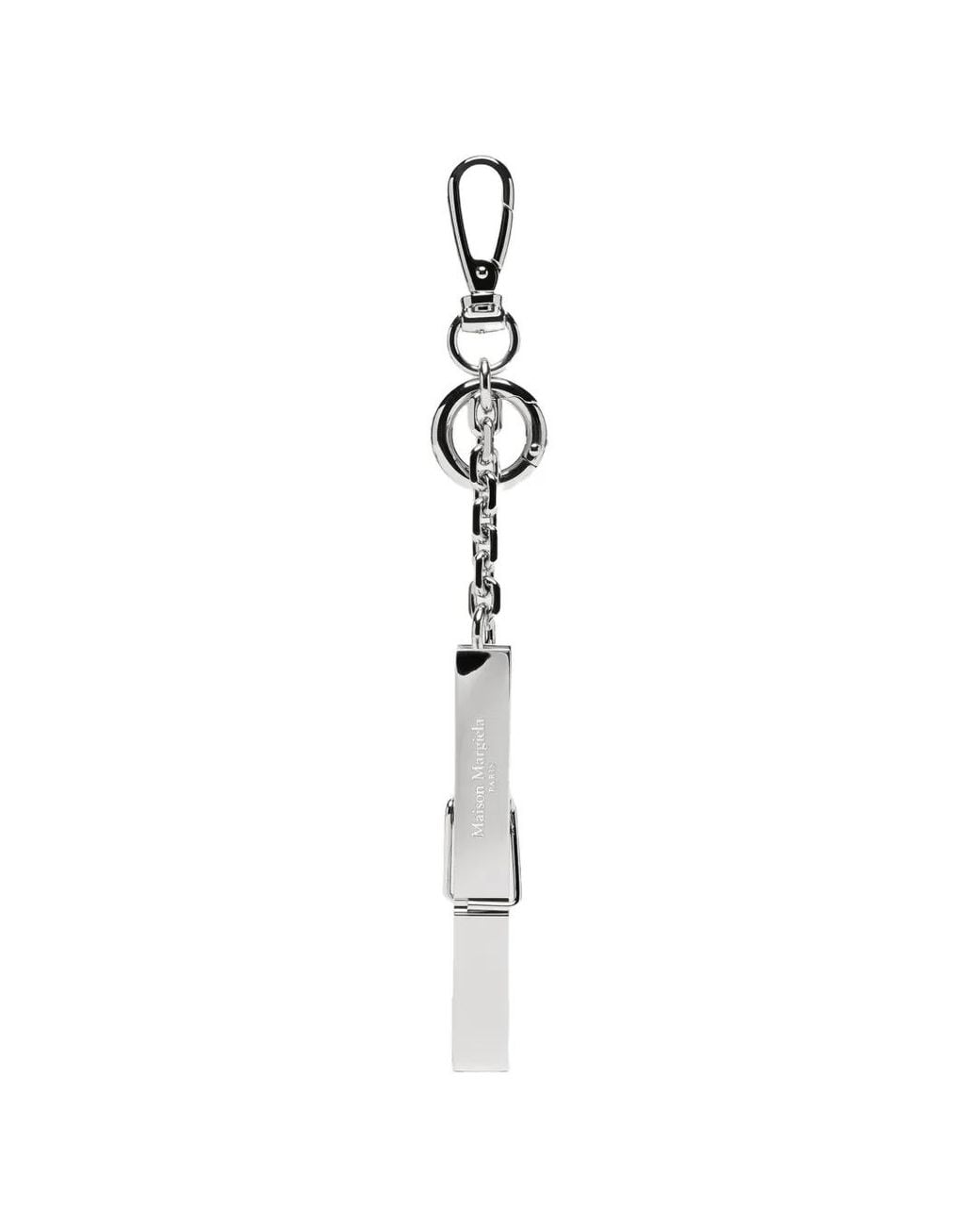 Maison Margiela White Porte-Clés À Design De Pince À Linge