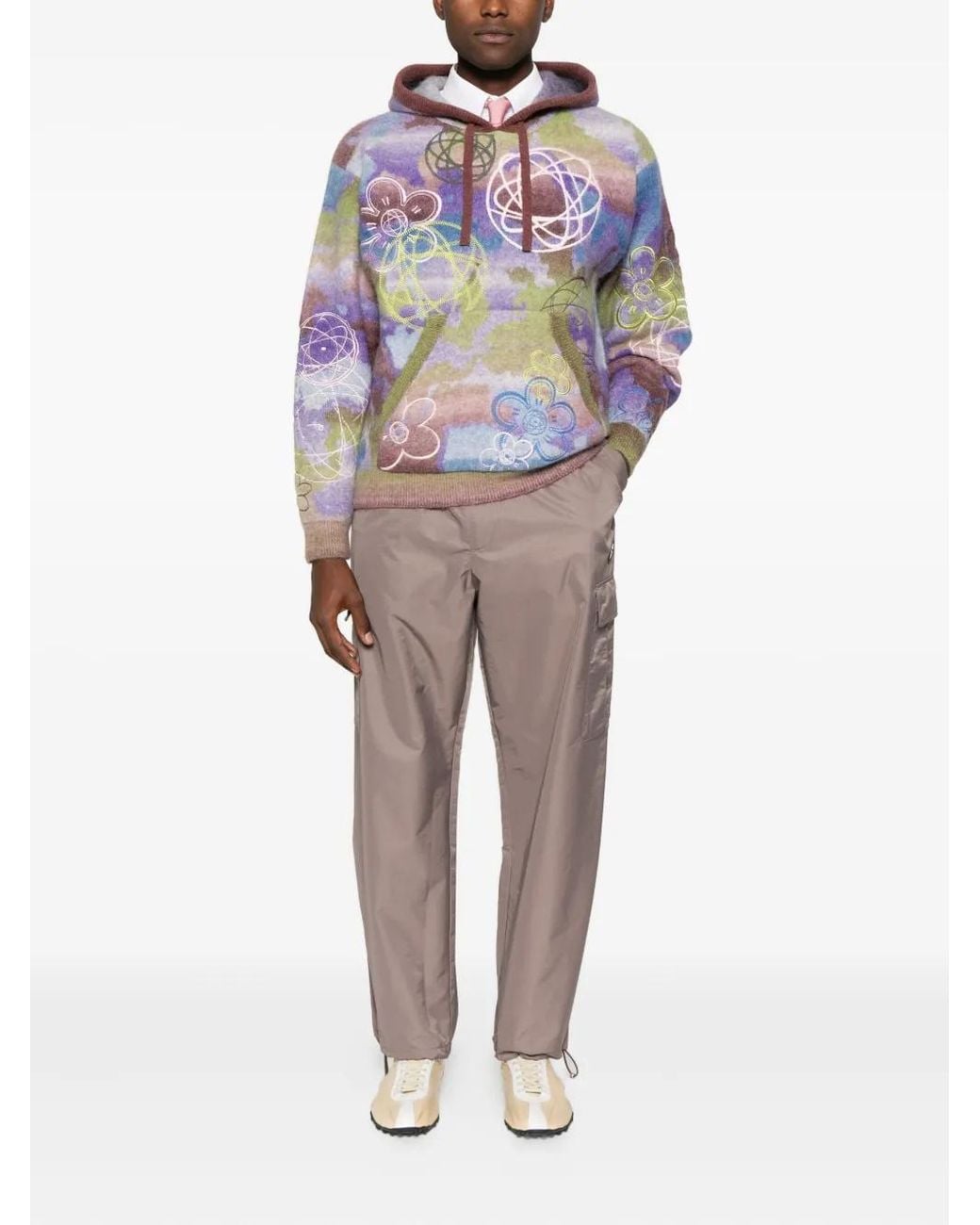 KENZO Gray Cargo-Pocket Pants for men