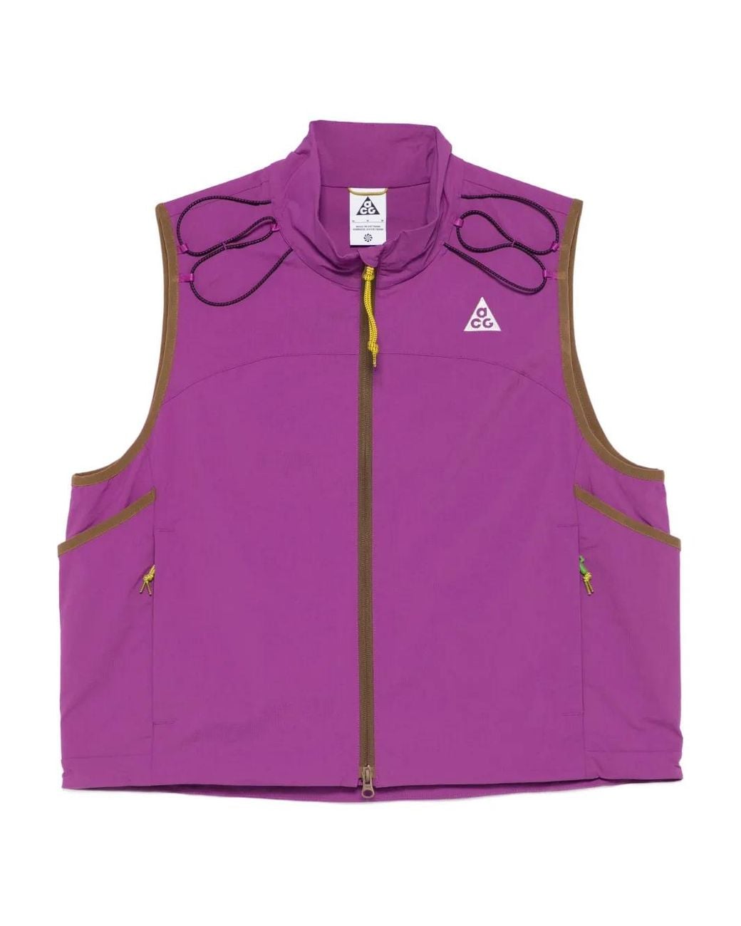 Nike Purple Acg Death Bloom Zip Sleeveless Jacket for men