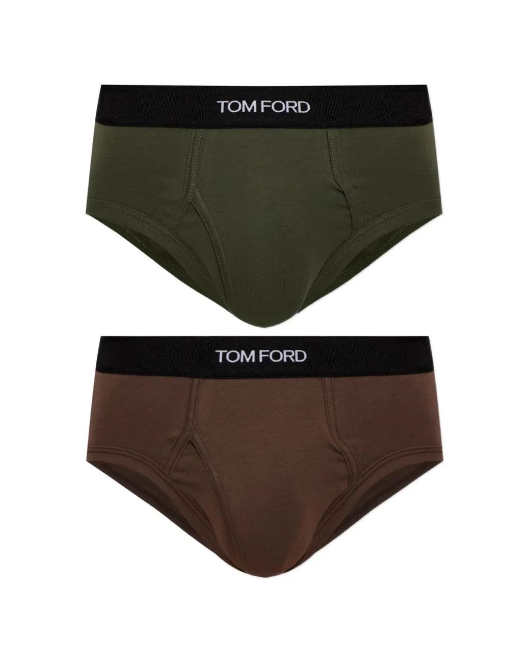 Tom Ford Black Logo-Waistband Briefs (Set Of Two) for men