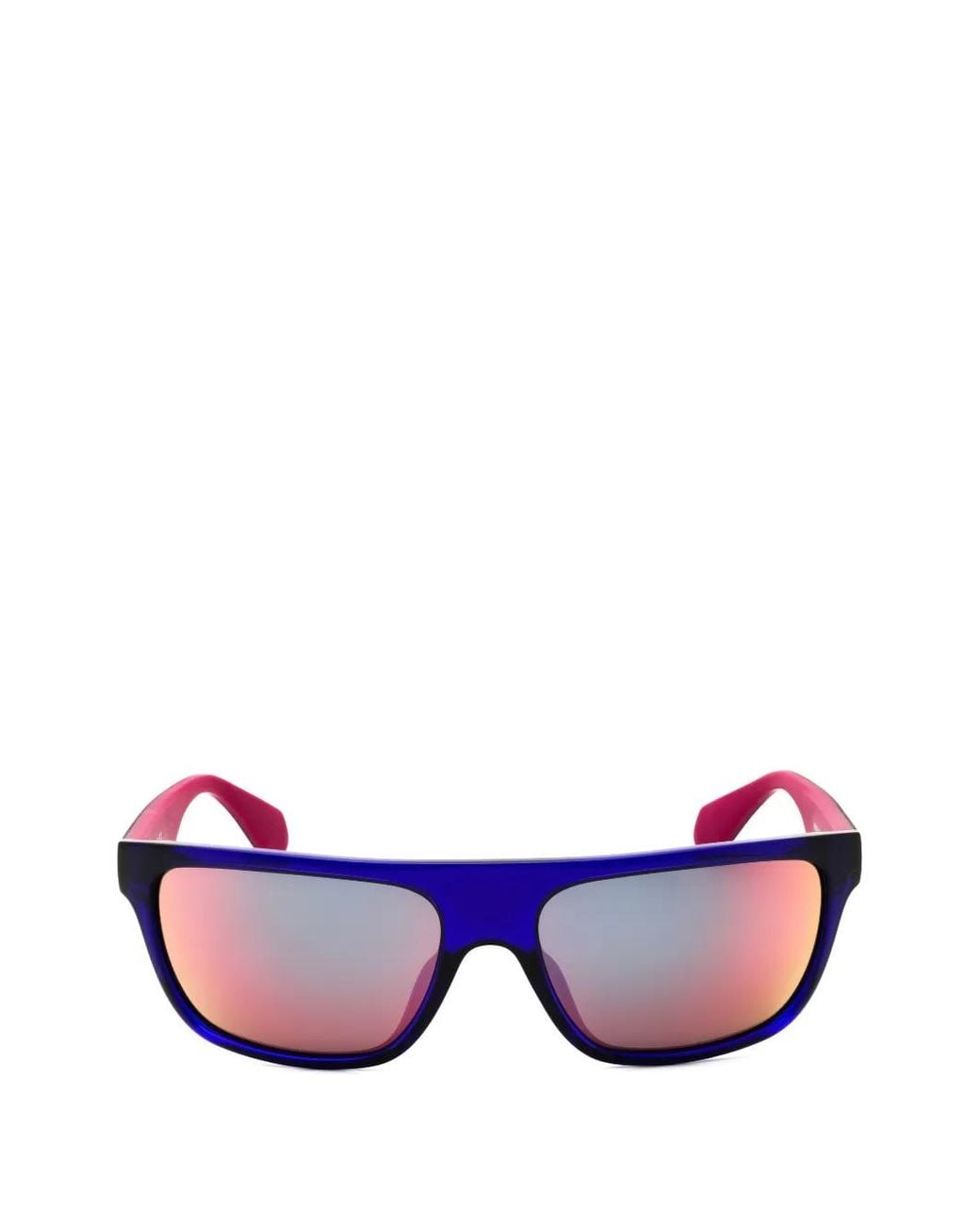 Adidas Purple Rectangle-Frame Sunglasses for men