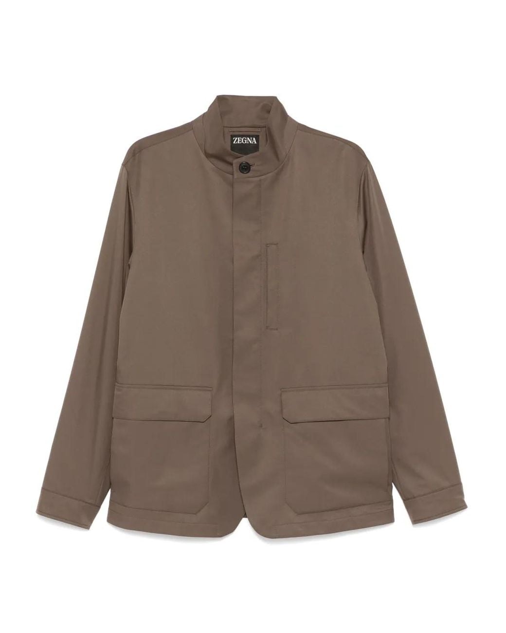 Zegna Brown Water-Repellent Jacket for men