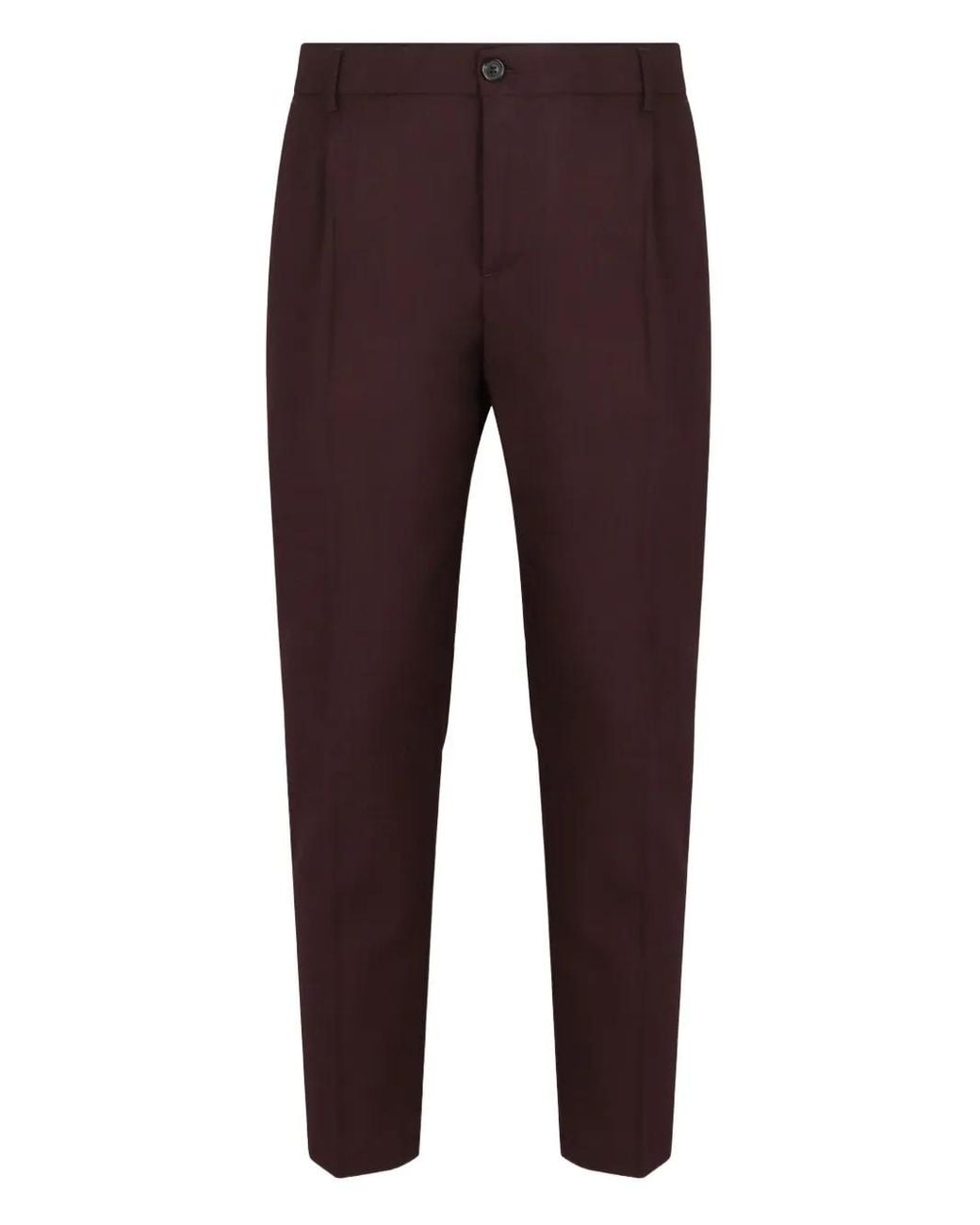 Department 5 Red Pleated Trousers for men