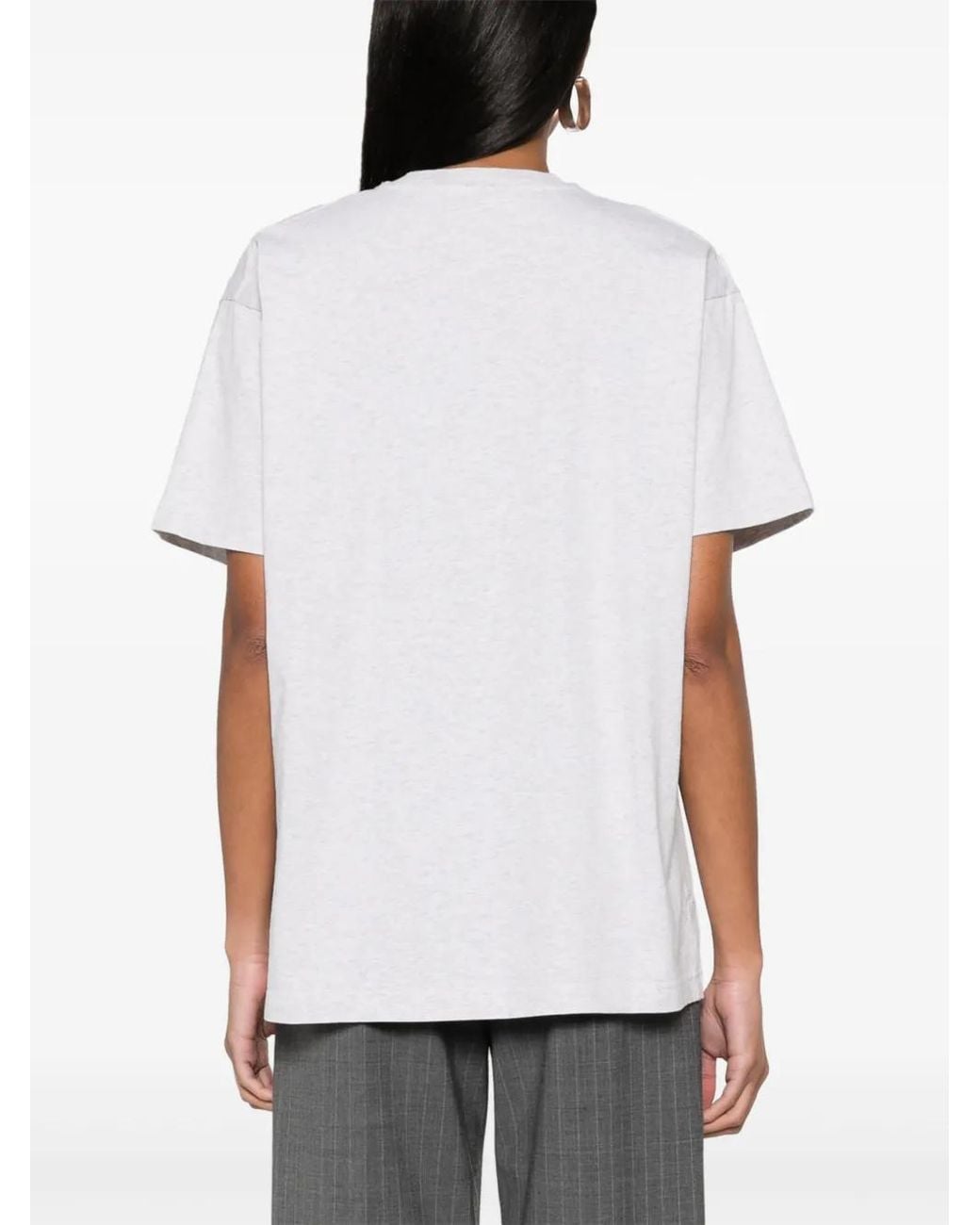 Totême  White Mélange-Effect T-Shirt