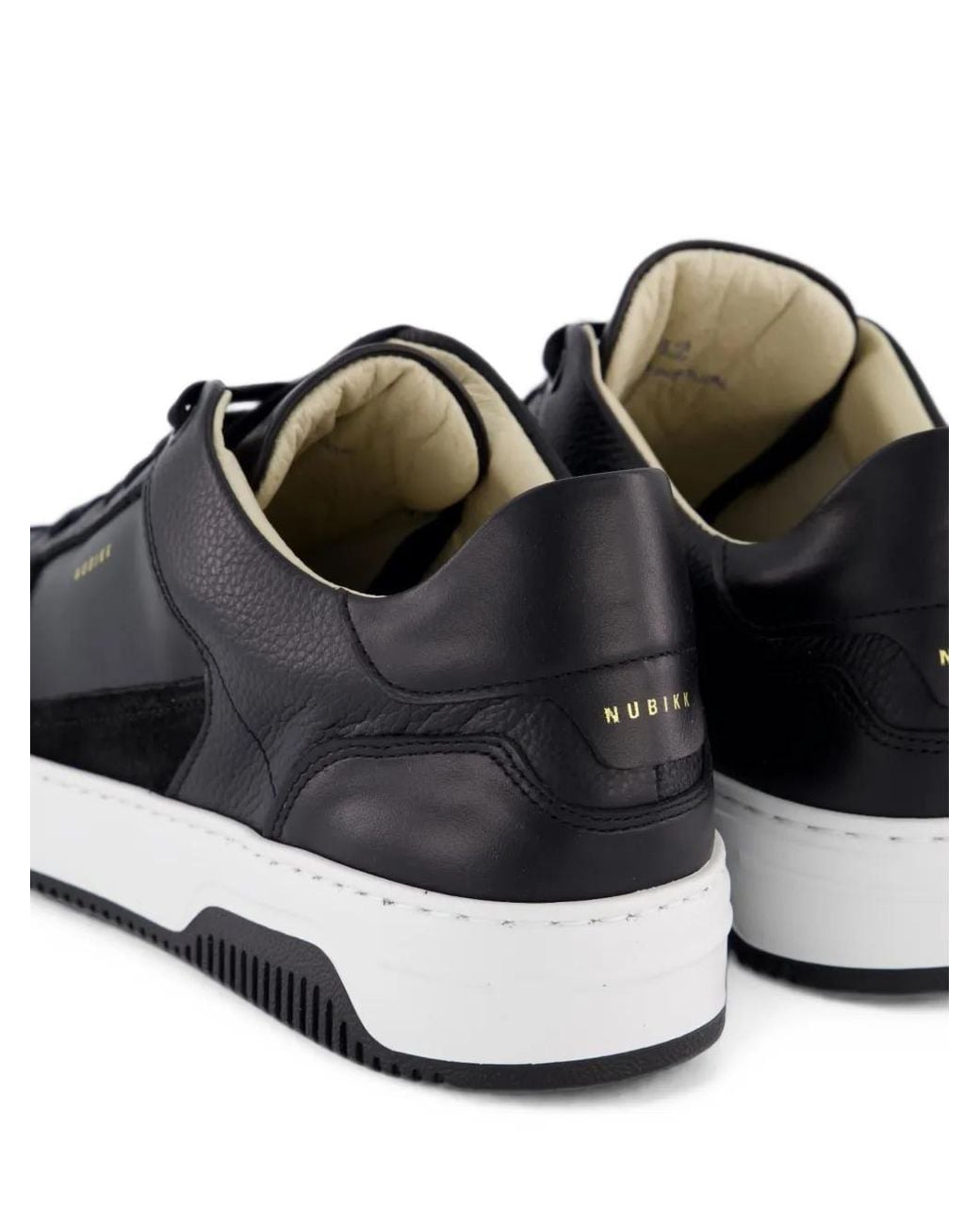 Nubikk White Basket Court Calf Leather Sneakers for men