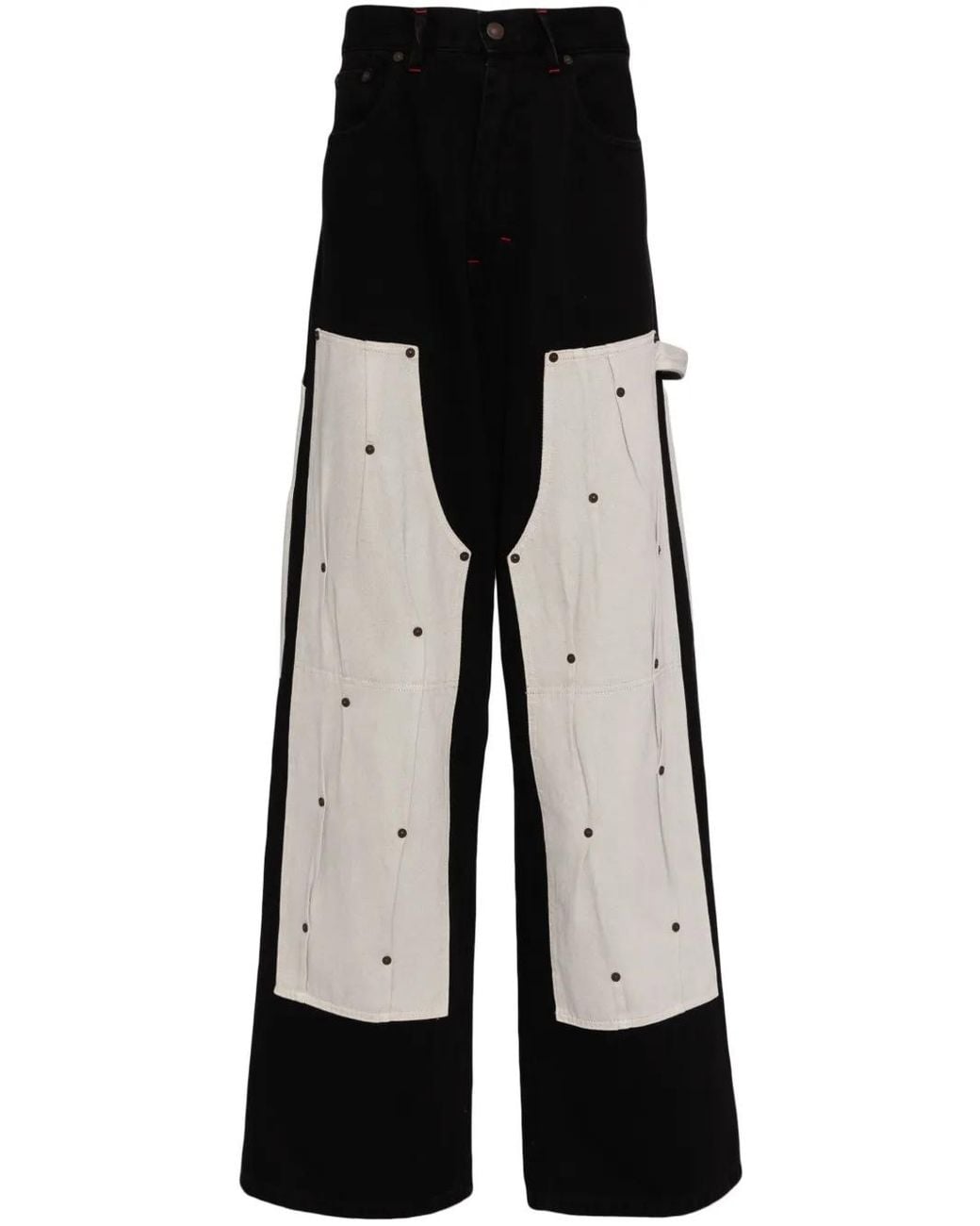 Kusikohc Carpenter Rivet Cotton-Blend Straight-Leg Jeans in Black for ...