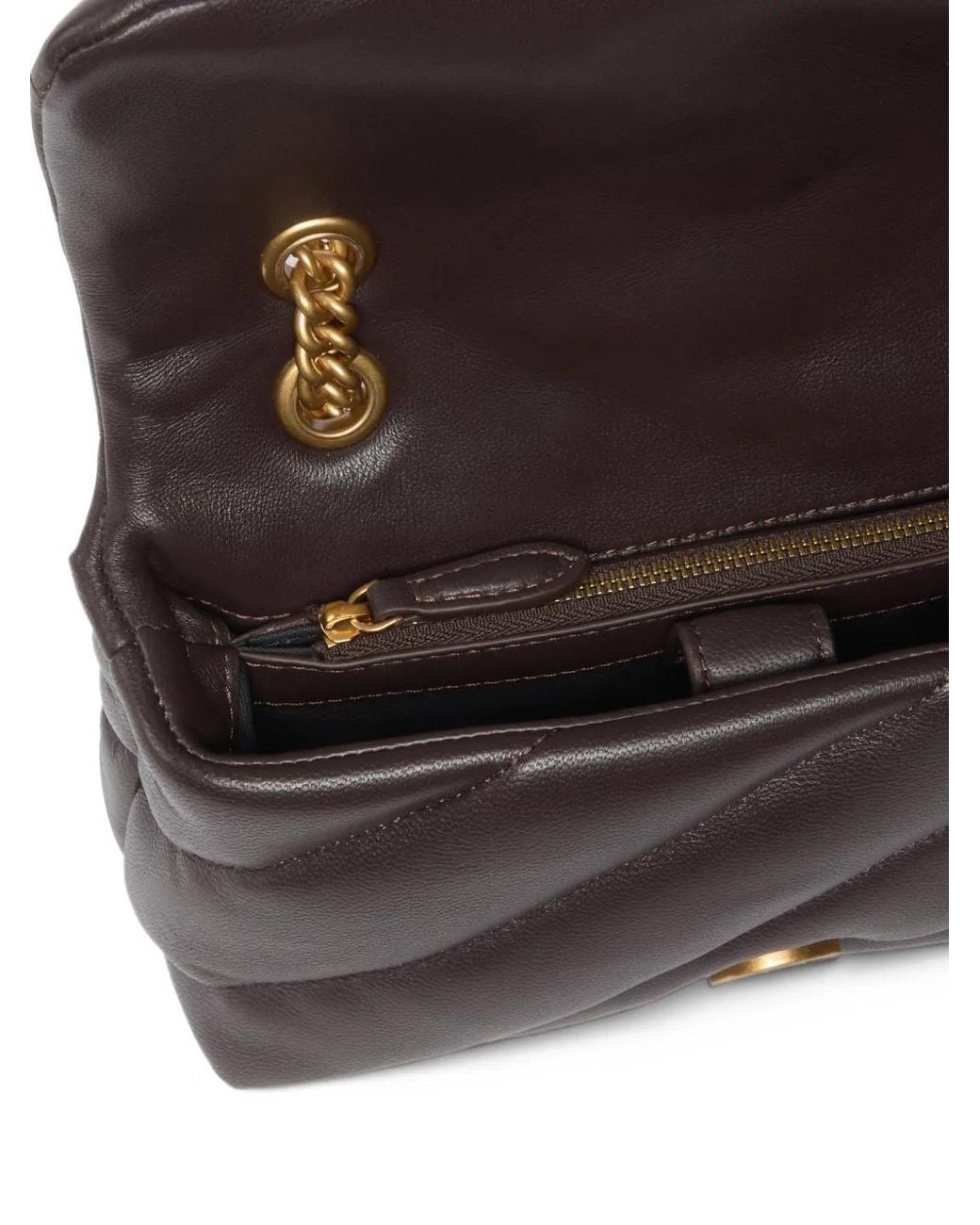 Pinko Gray Mini Love Bag Puff Crossbody Bag