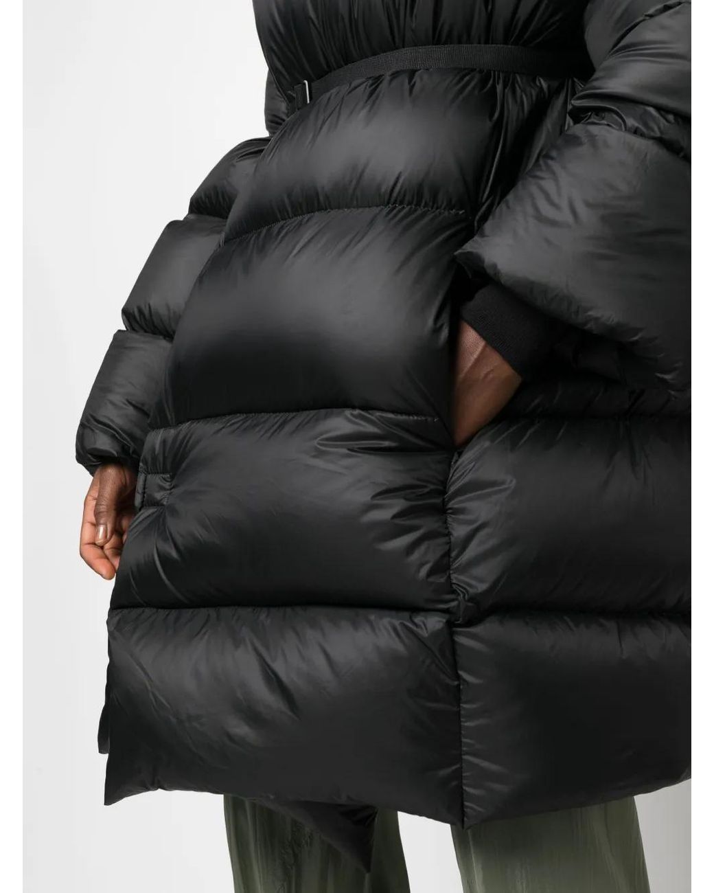 Rick Owens Black Jumbo Poncho Coat