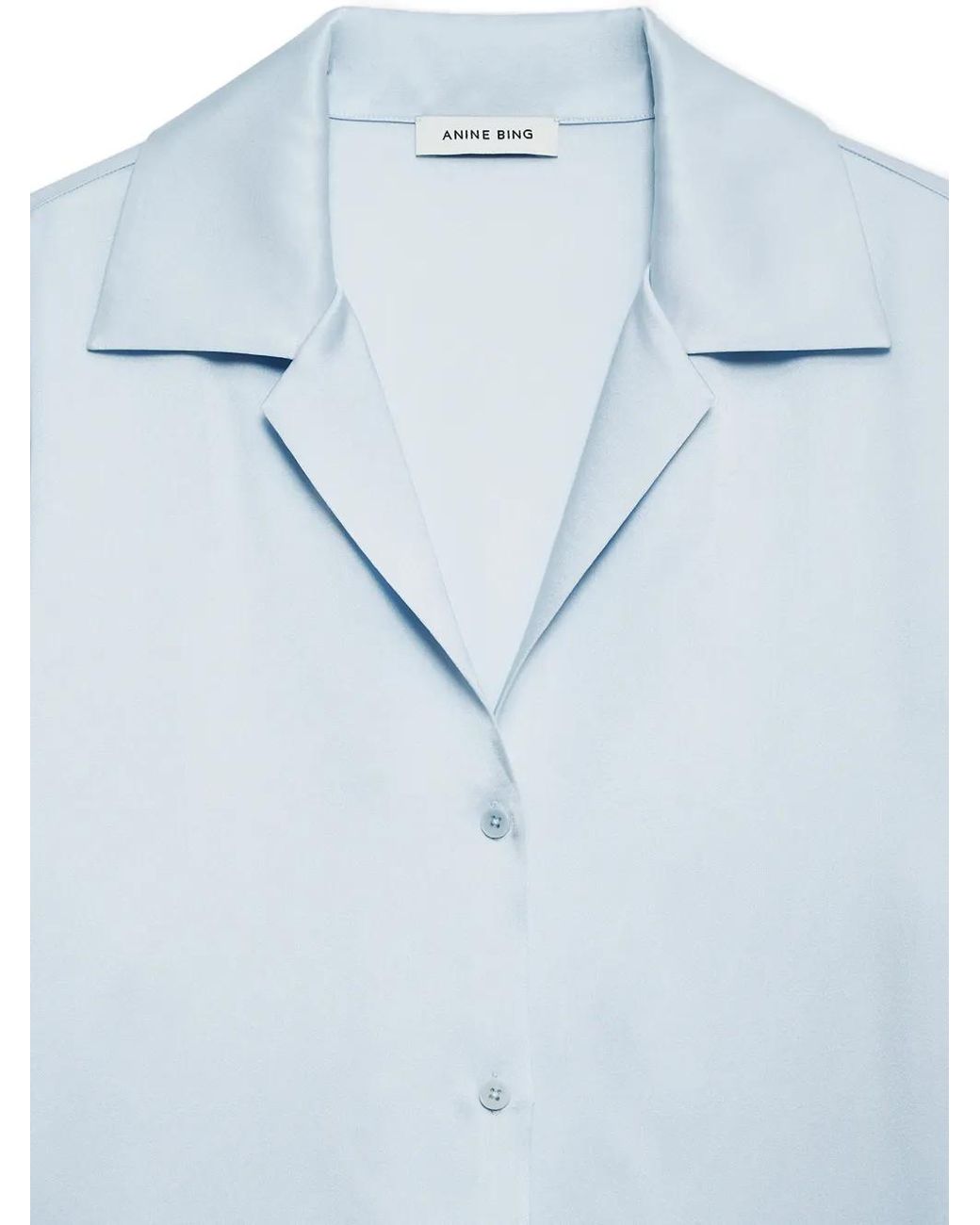 Anine Bing Blue Bethany Button Shirt