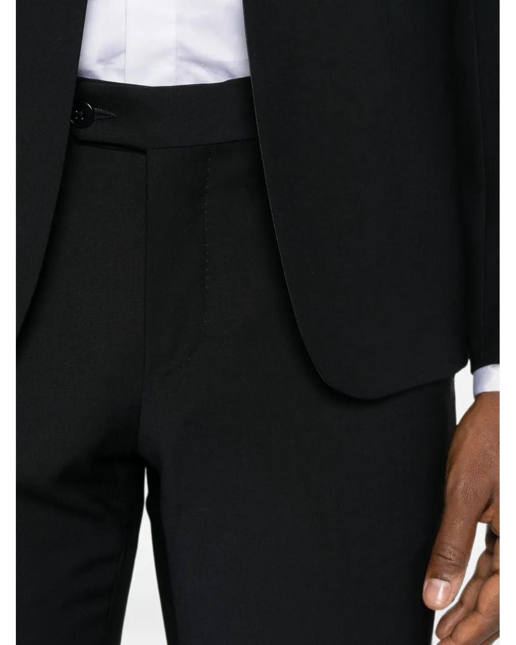 Brian Dales Black Costume À Veste À Col Châle for men