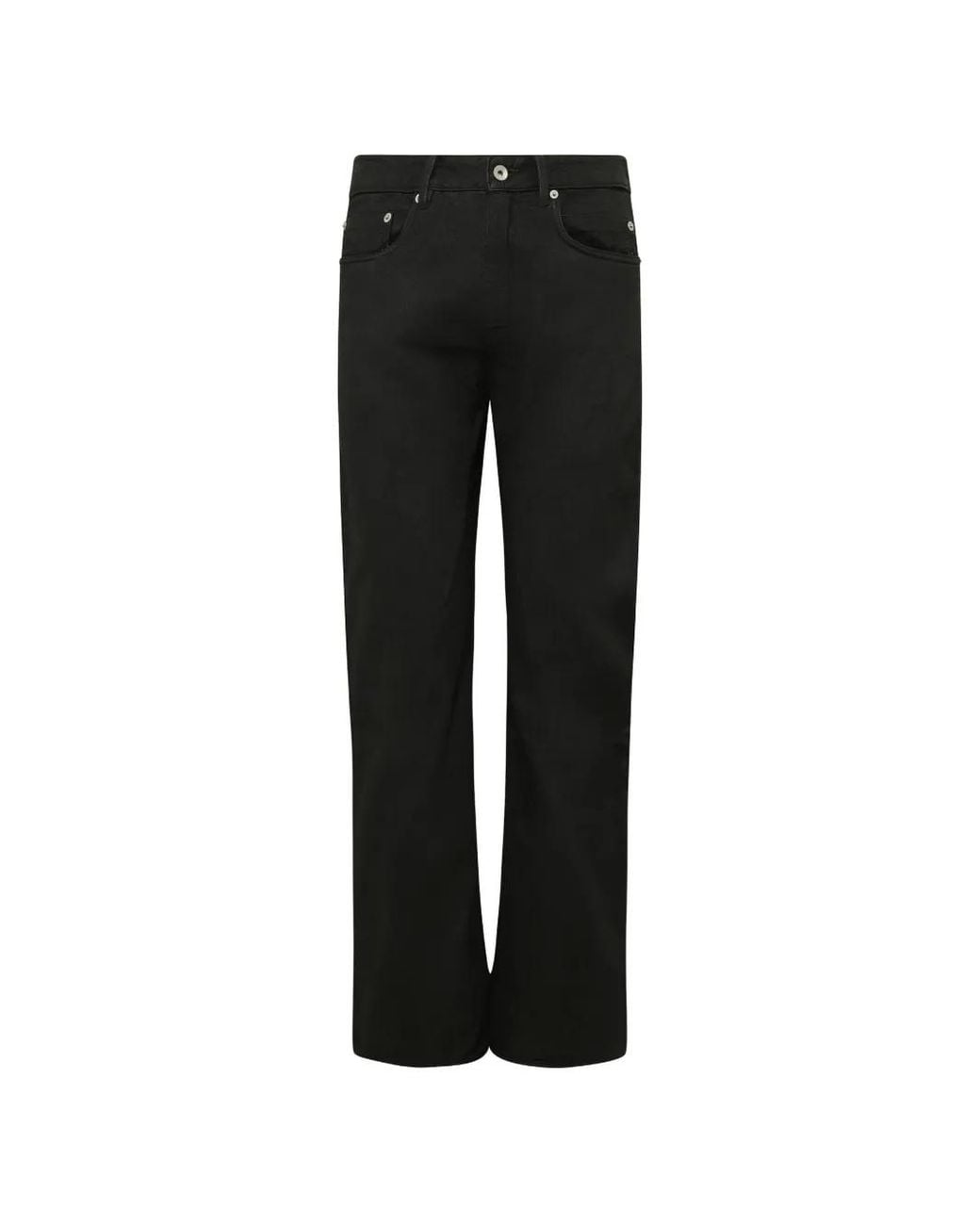Rick Owens Black Fog Cut Waxed-Finish Jeans