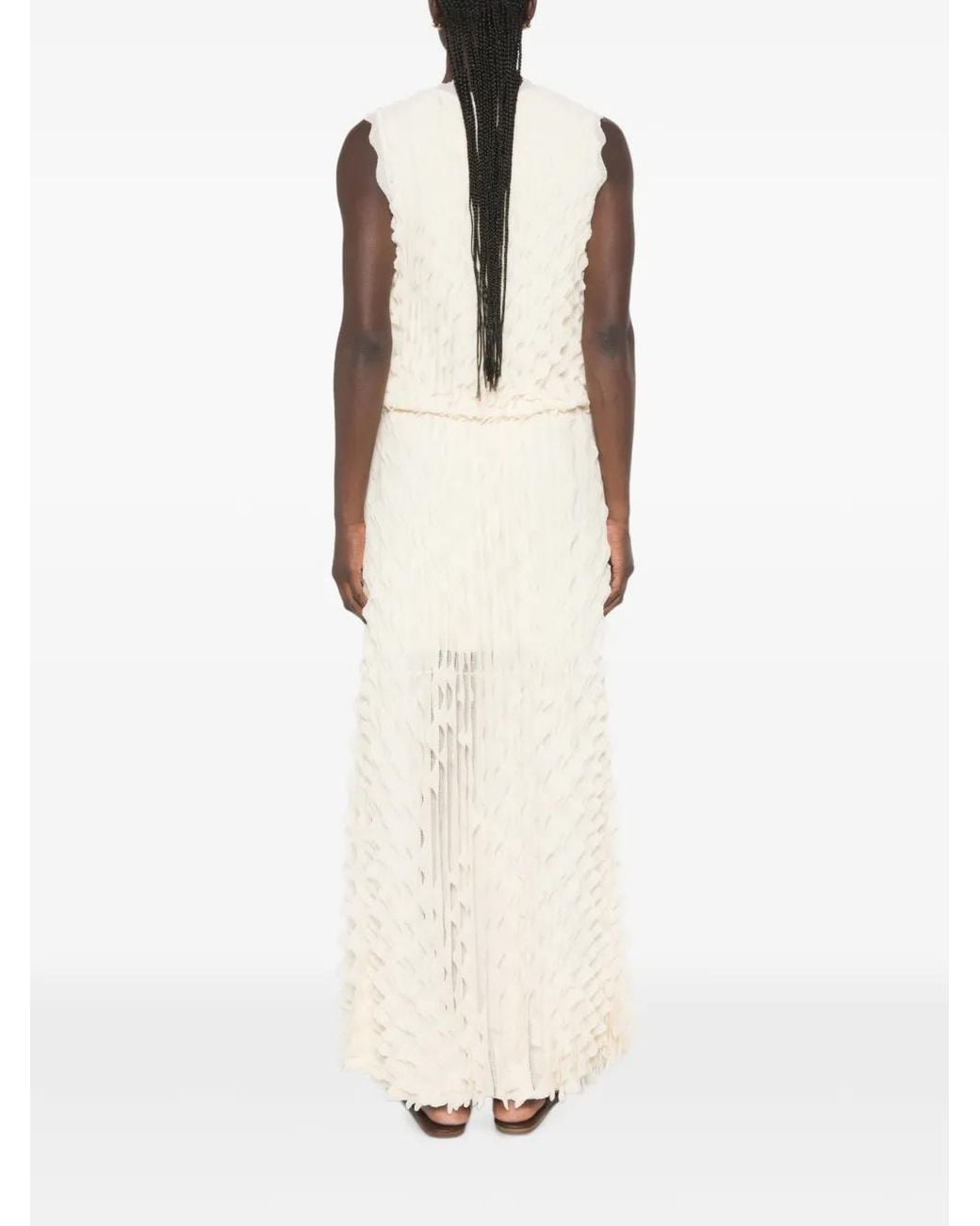 Ulla Johnson White Ruffled Maxi Dress