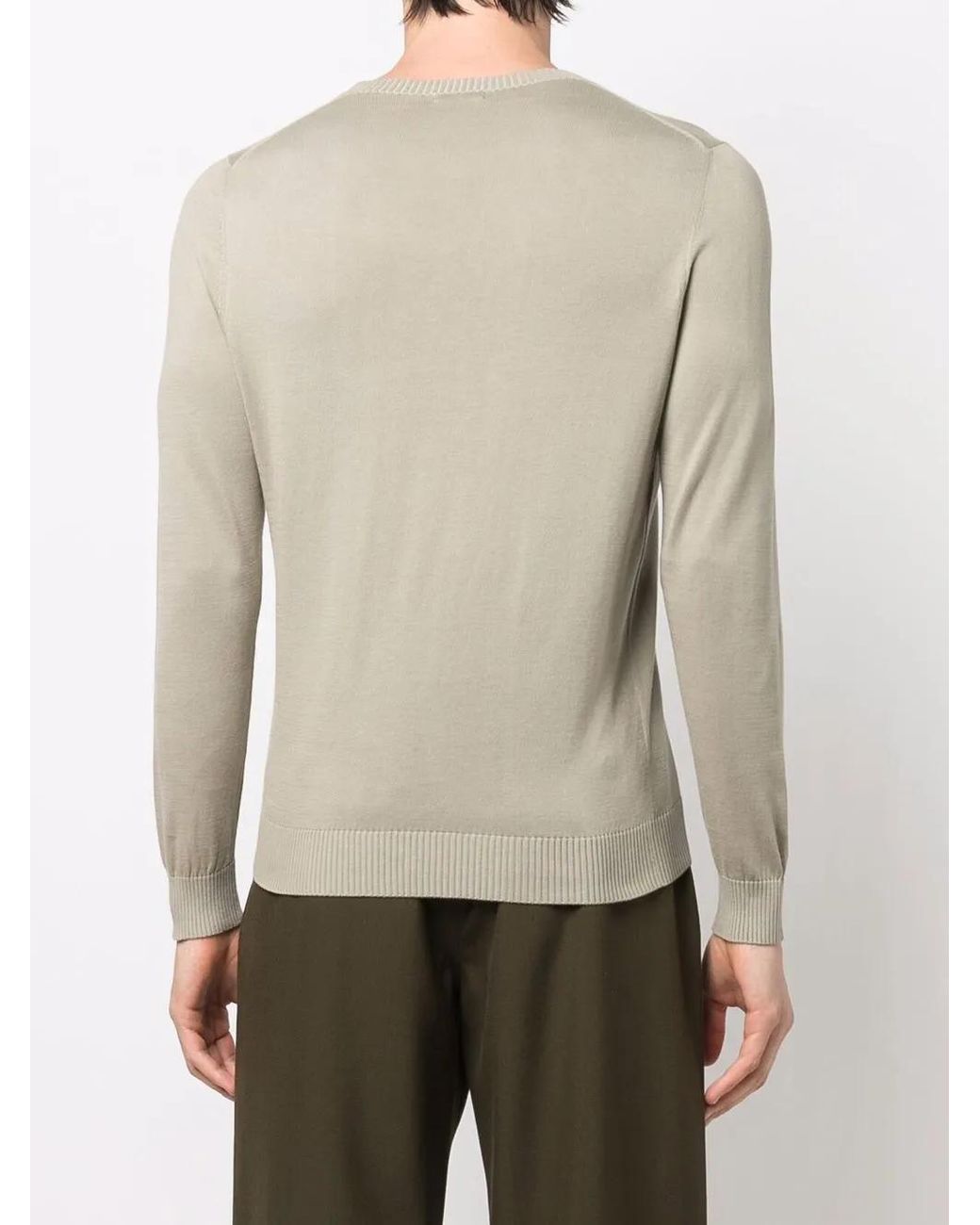 Malo Natural Crew Neck Cotton Jumper for men