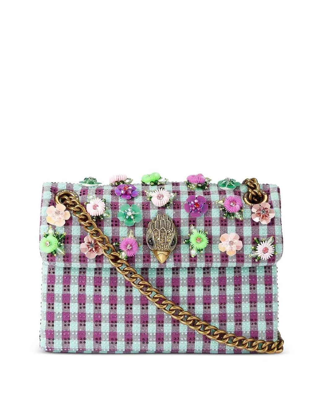 Kurt Geiger White Mini Sac Porté Épaule Kensington Flower