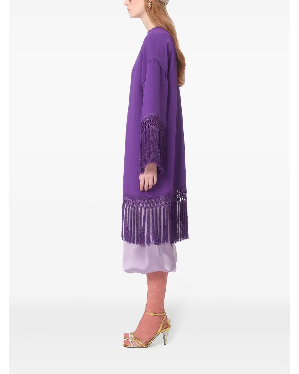 Valentino Garavani Purple Cady Couture Midi Dress