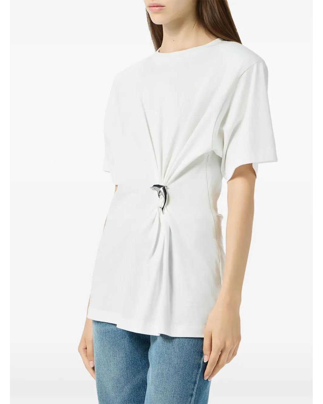 Blumarine White Dolphin-Detail T-Shirt