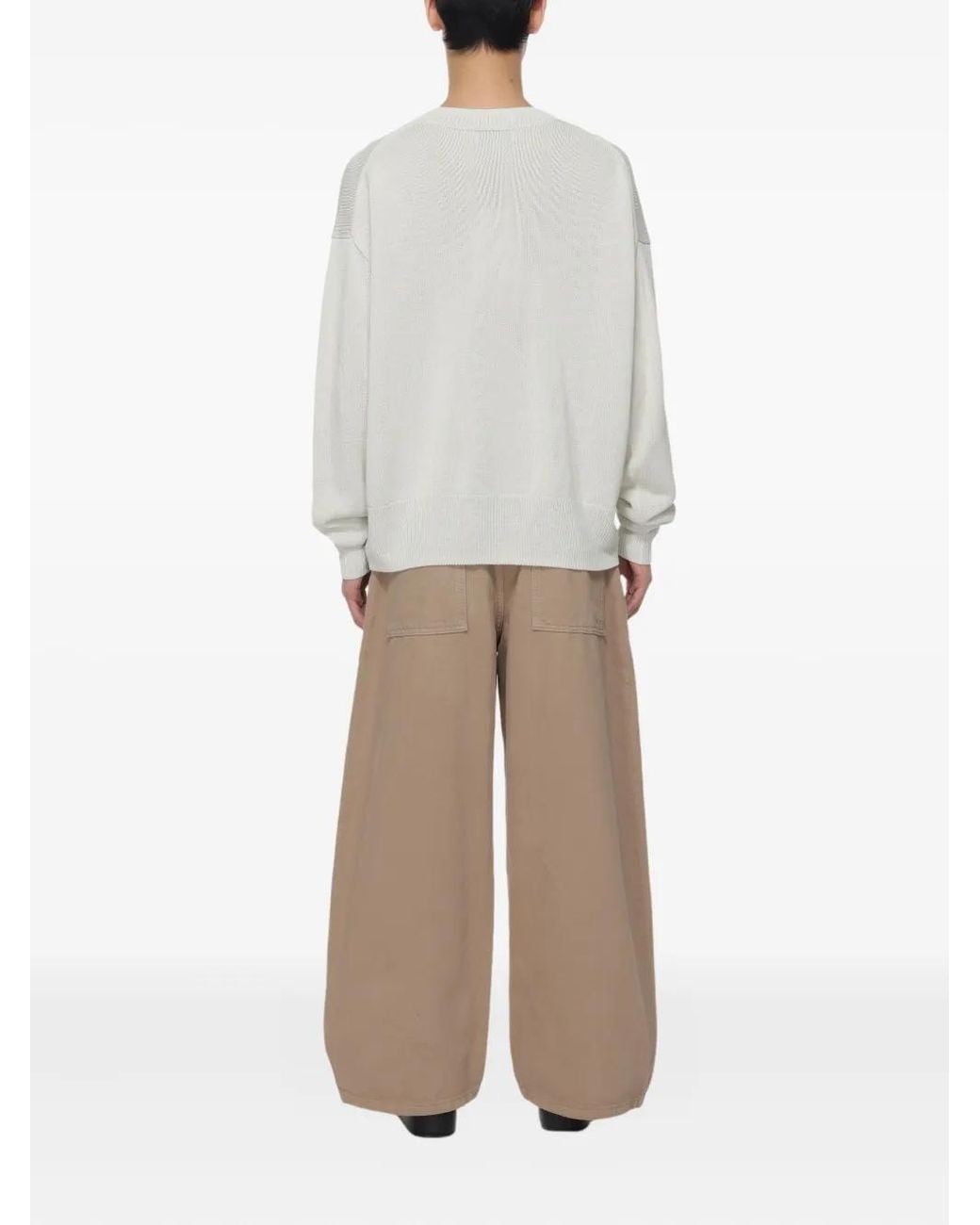Studio Nicholson White Crew-Neck Sweatshirt for men