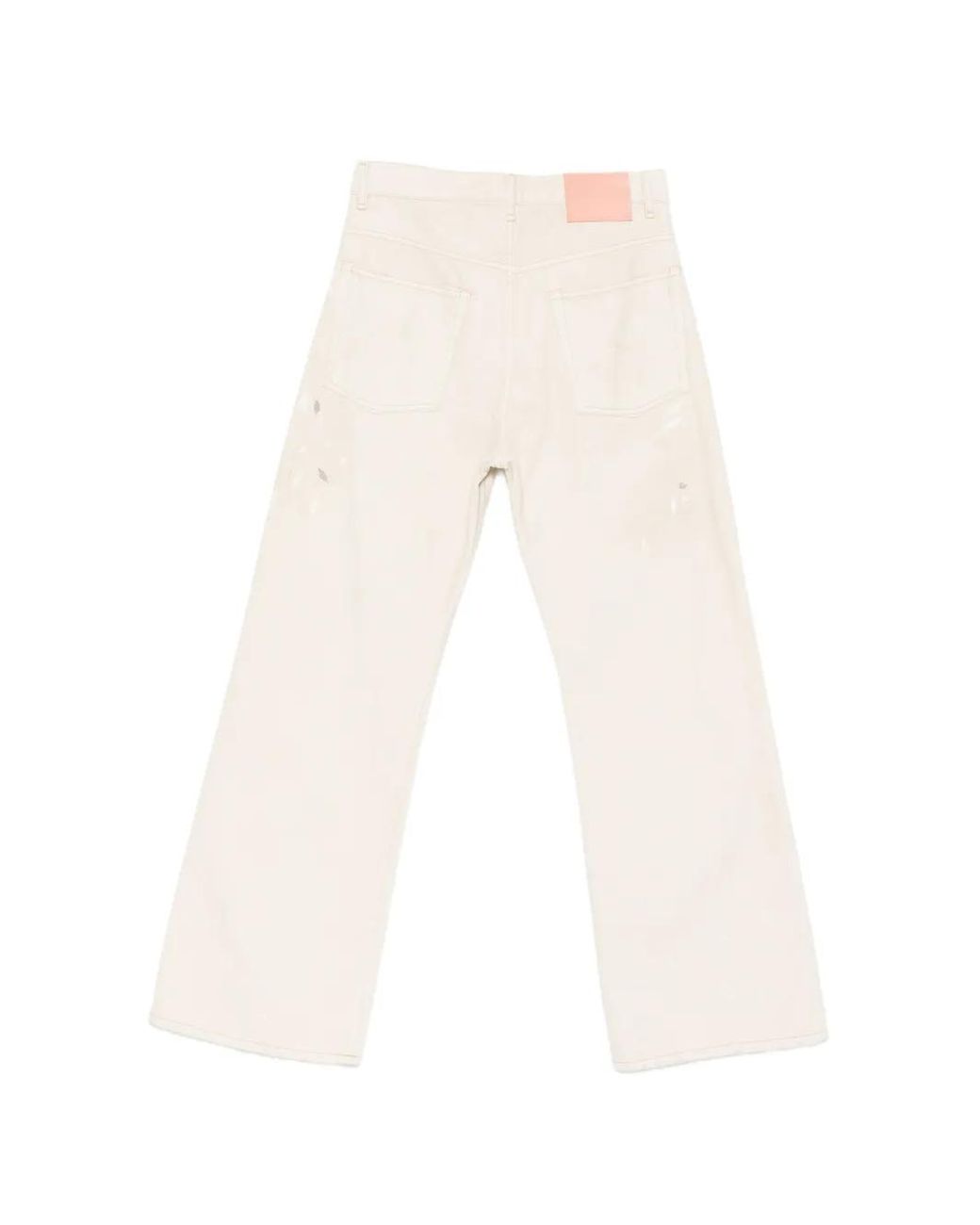 Acne White Logo-Patch Jeans for men