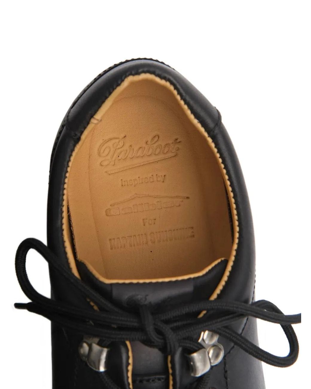 Kaptain Sunshine Black Chaussures En Cuir À Lacets X Paraboot for men