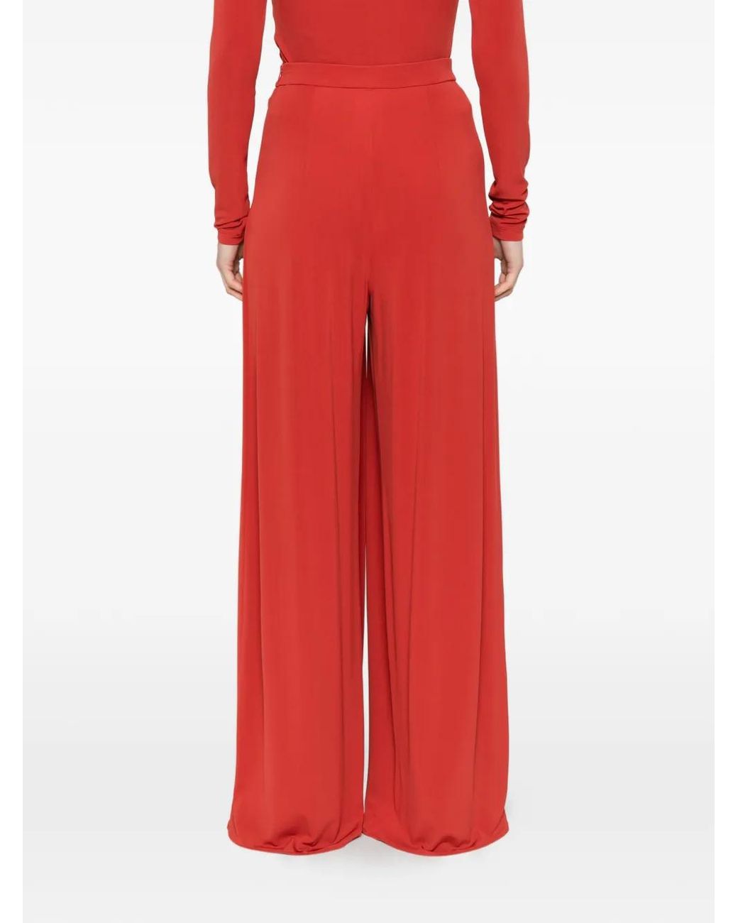 Max Mara Palazzo Plooibroek in het Red