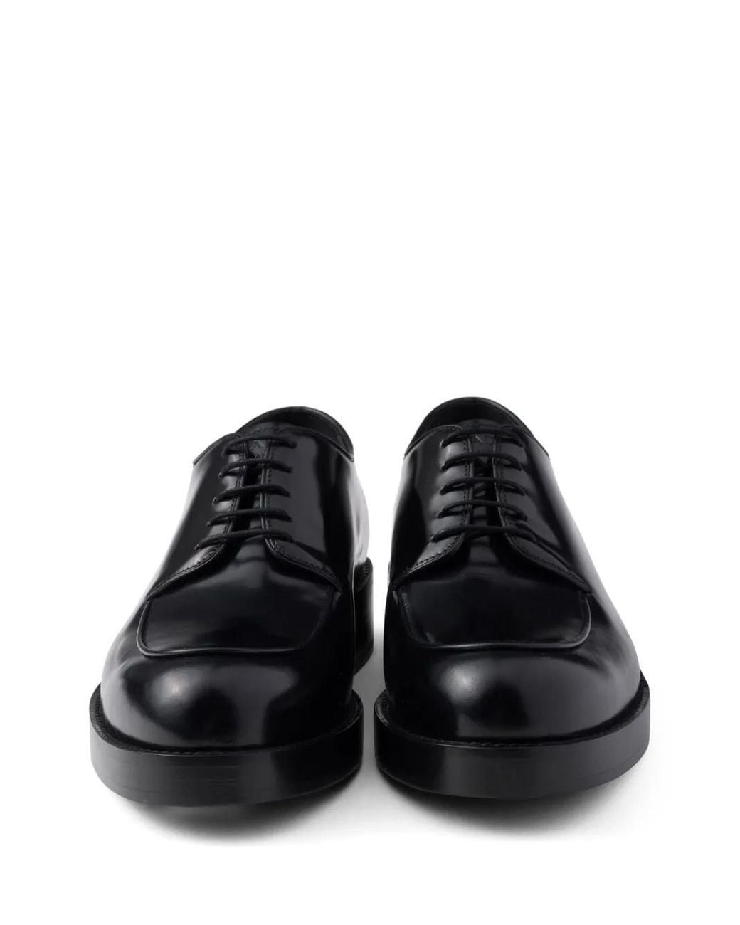 Derby Spazzolato di Prada in Black da Uomo