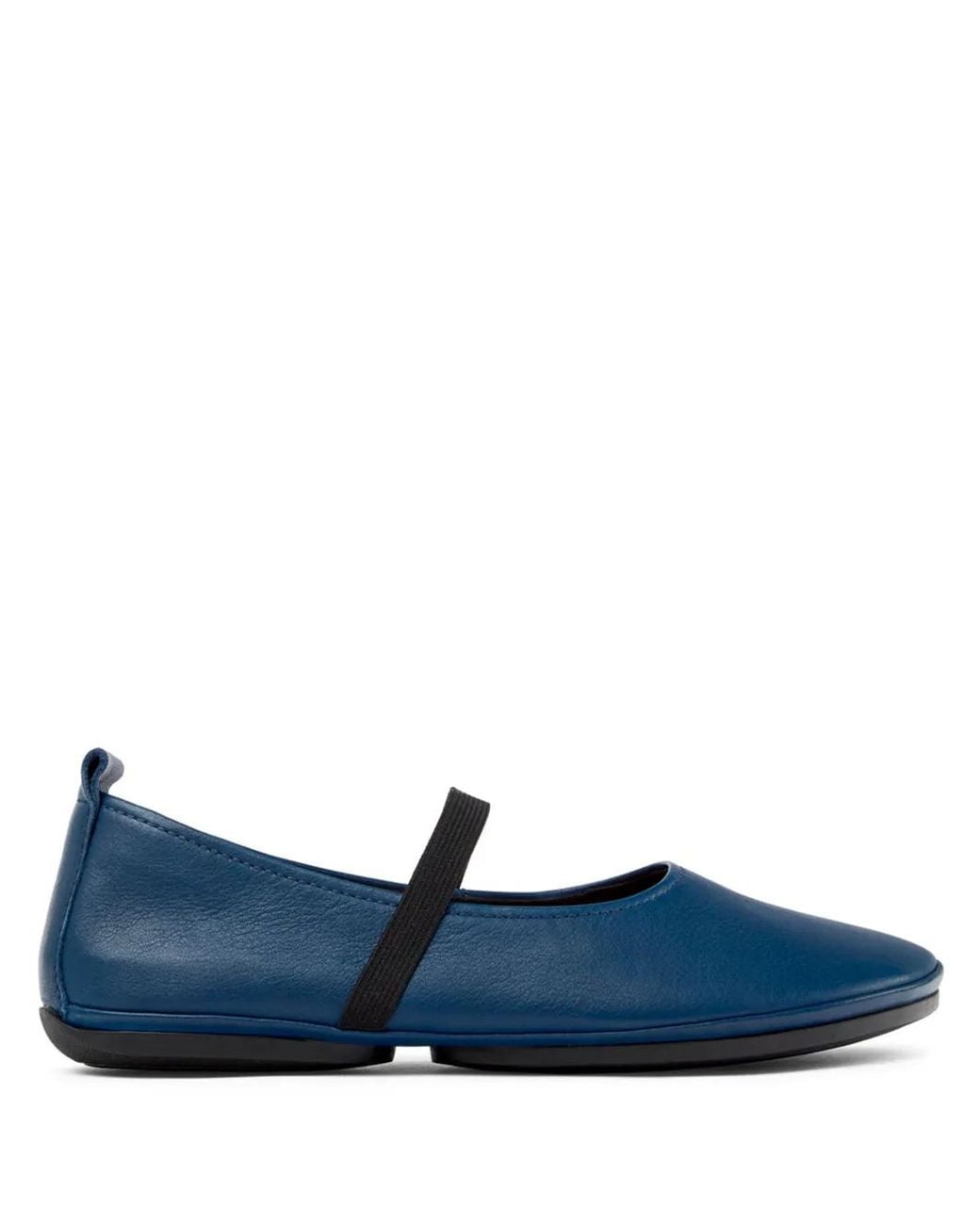 Camper Blue Right Nina Leather Ballerina Shoes