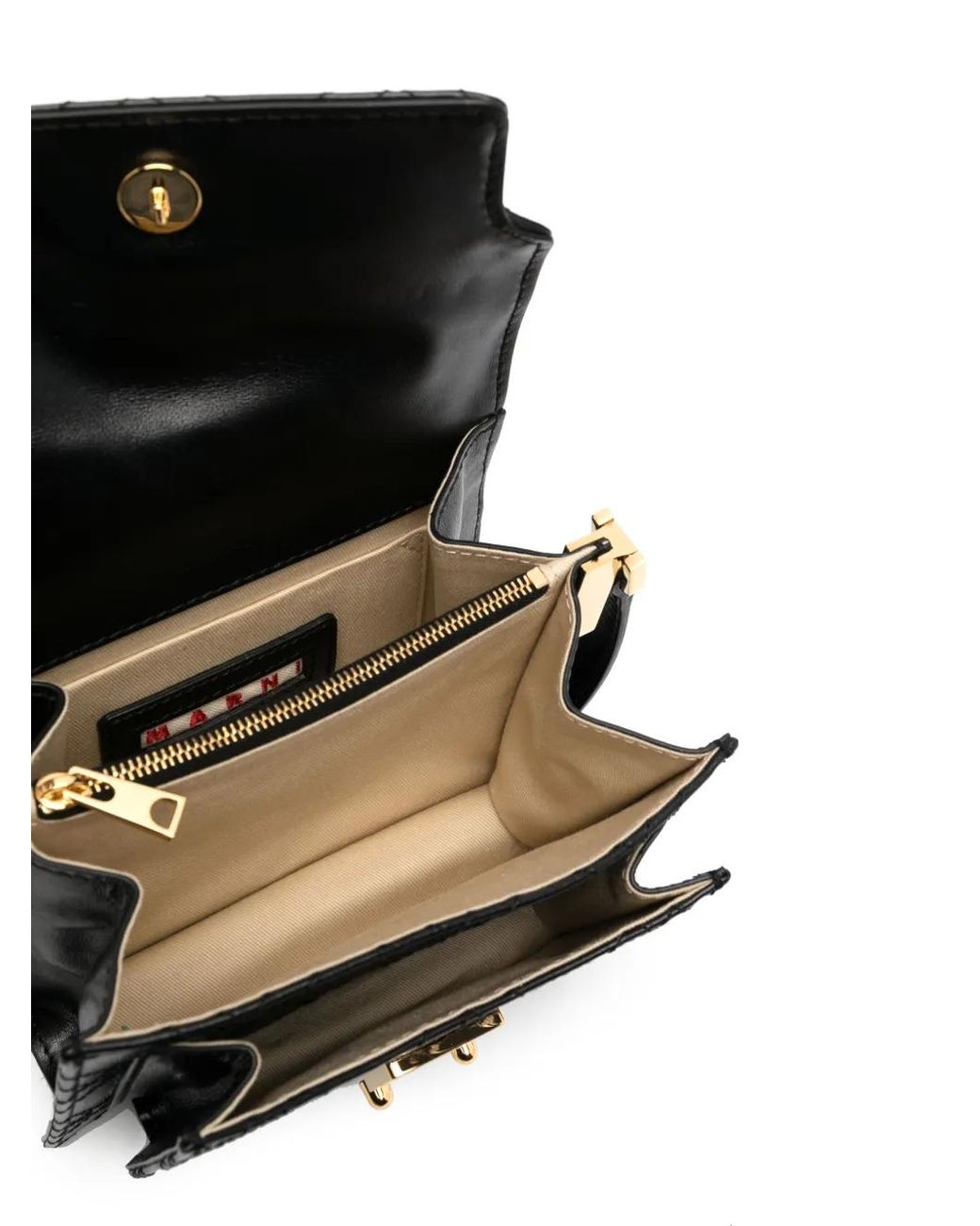 Marni Black Mini Trunk Shoulder Bag