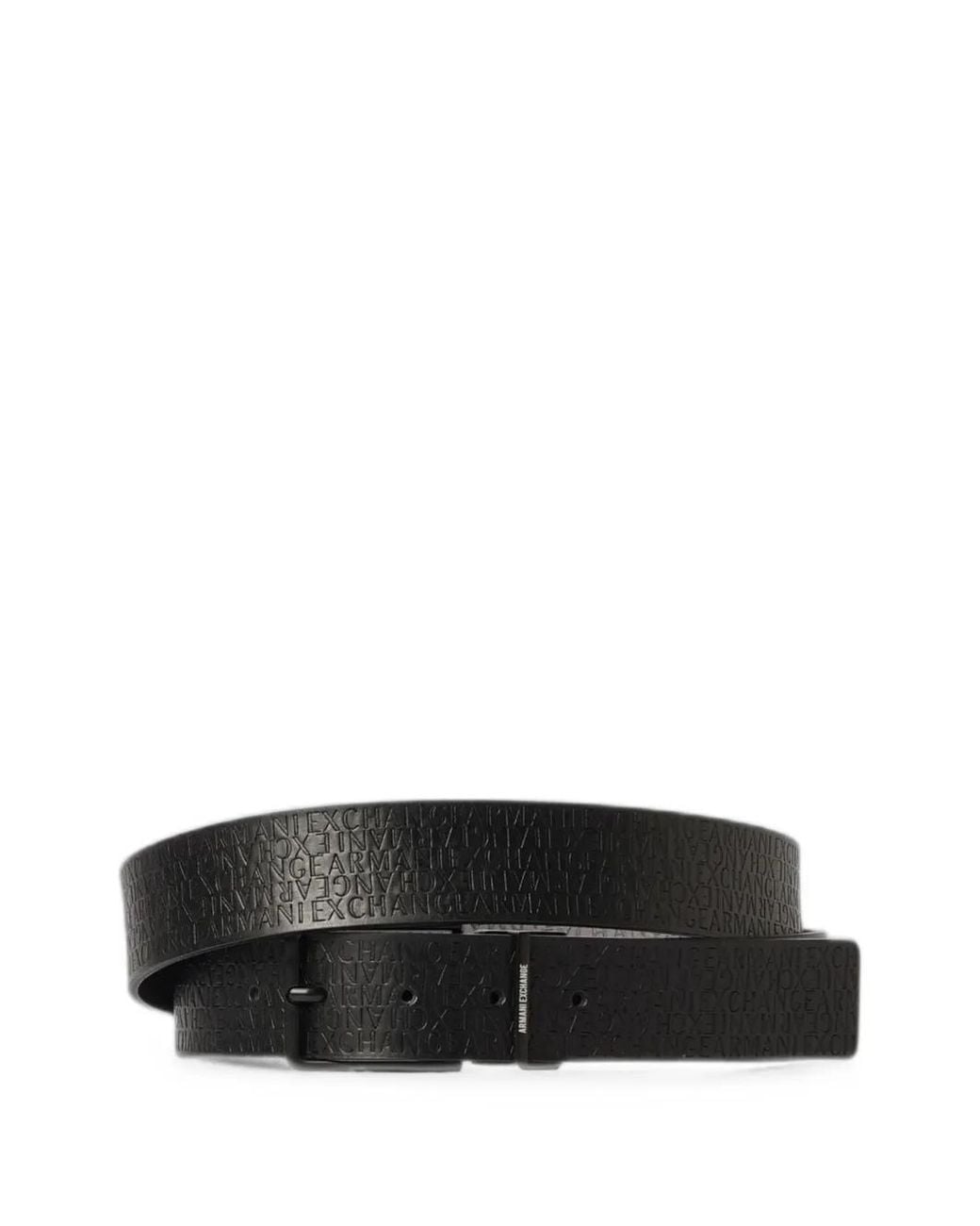 Emporio Armani Black Ceinture Réversible À Logo Embossé for men