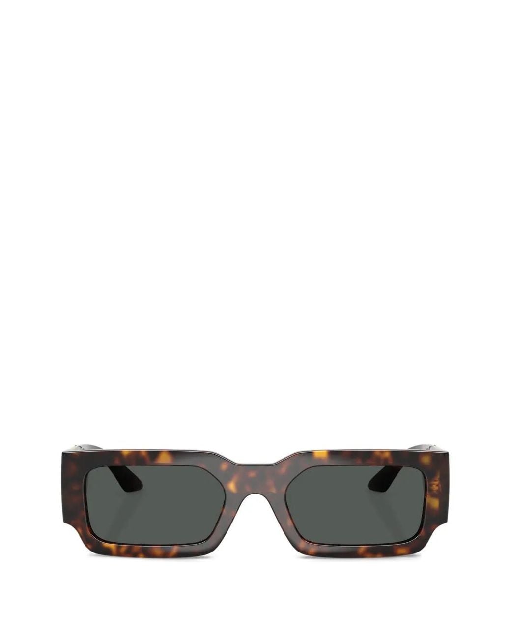 Versace Gray Logo-Detail Sunglasses for men
