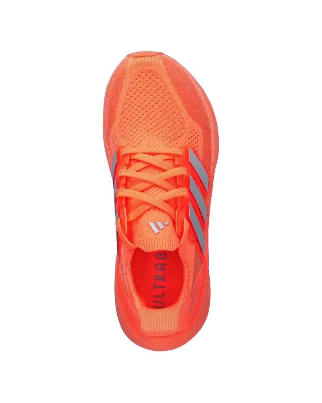 Adidas Orange Ultaboost Stripes Lace-Up Sneakers