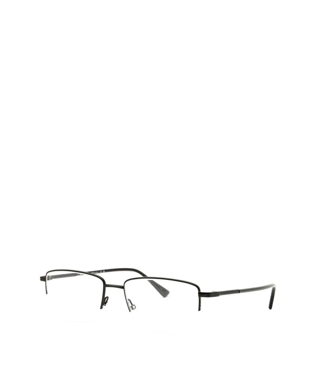 Elasta White Lunettes De Vue À Monture Rectangulaire for men