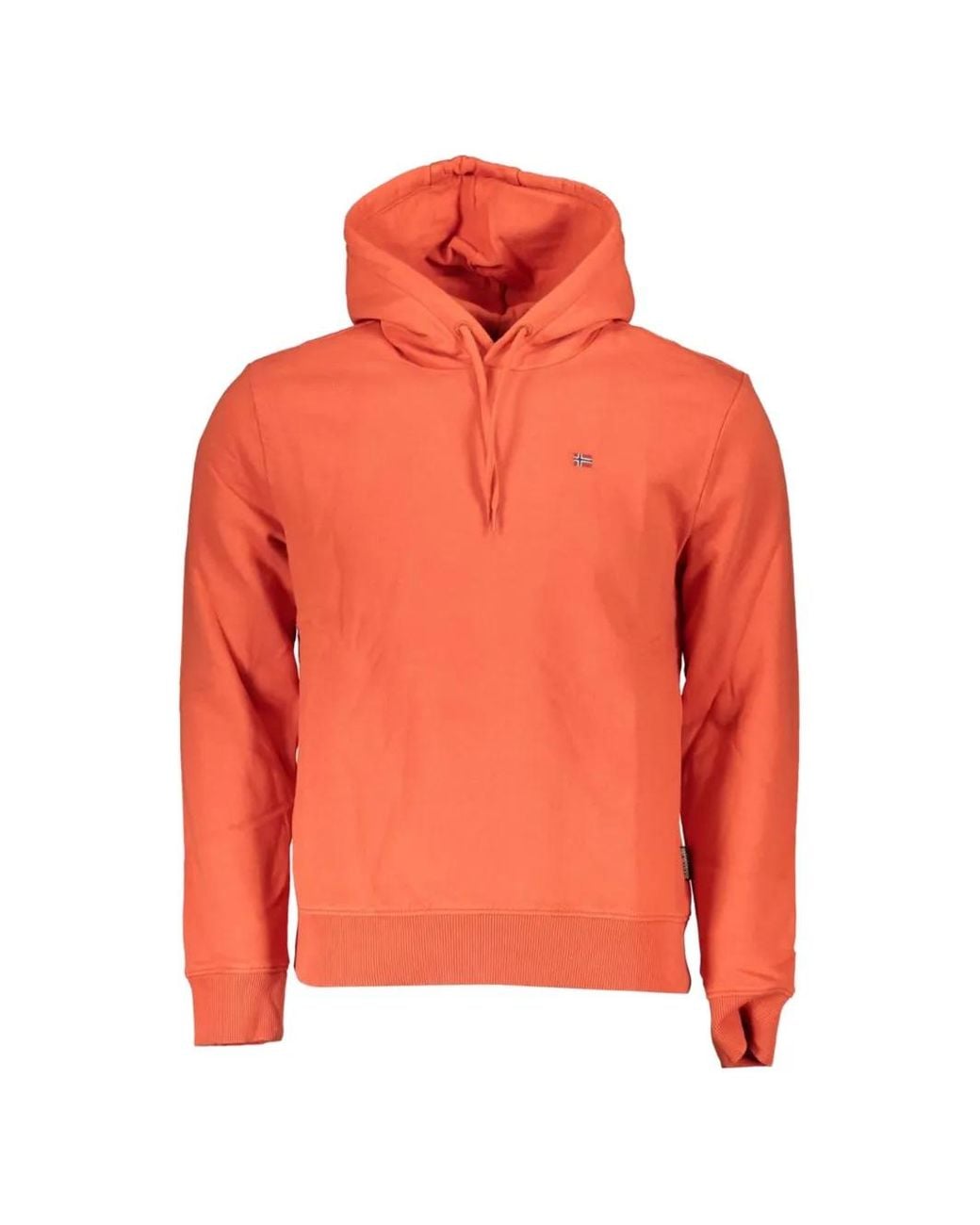 Napapijri Orange Hoodie À Lien De Resserrage for men
