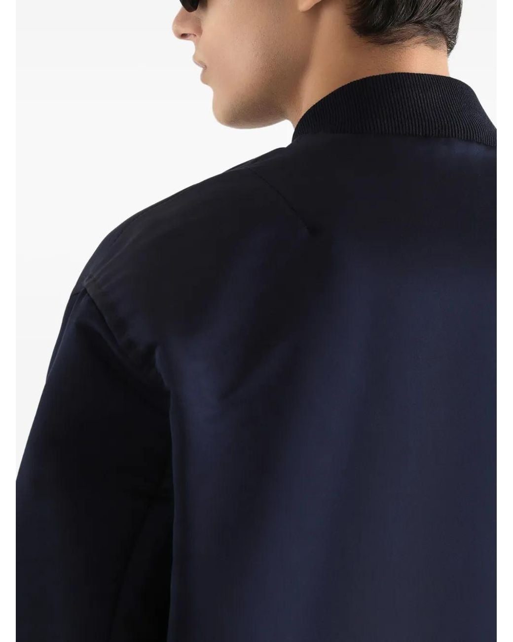 Dolce & Gabbana Blue Duchesse Padded Bomber Jacket for men