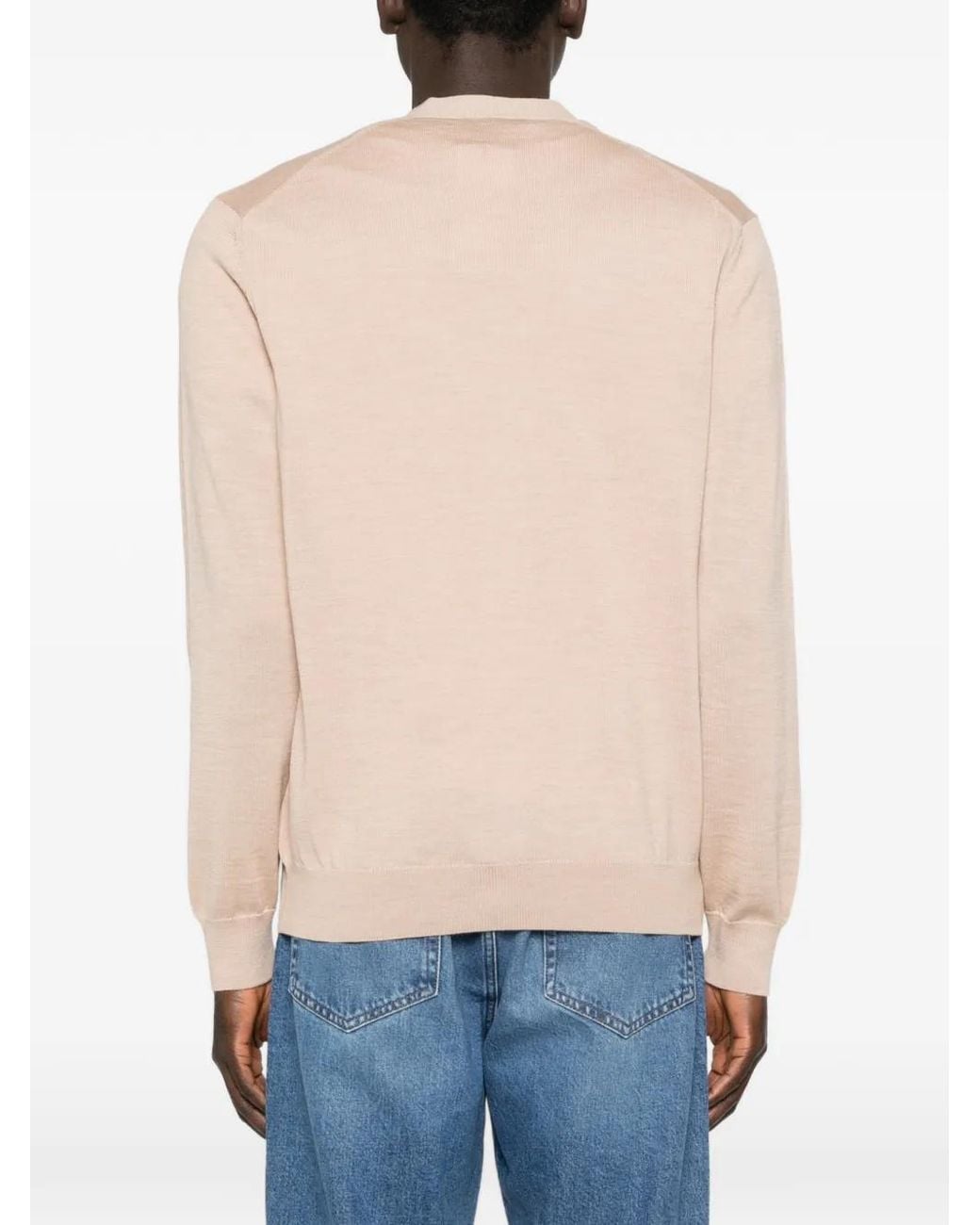 Maison Kitsuné Natural Fox-Motif Pocket Cardigan for men
