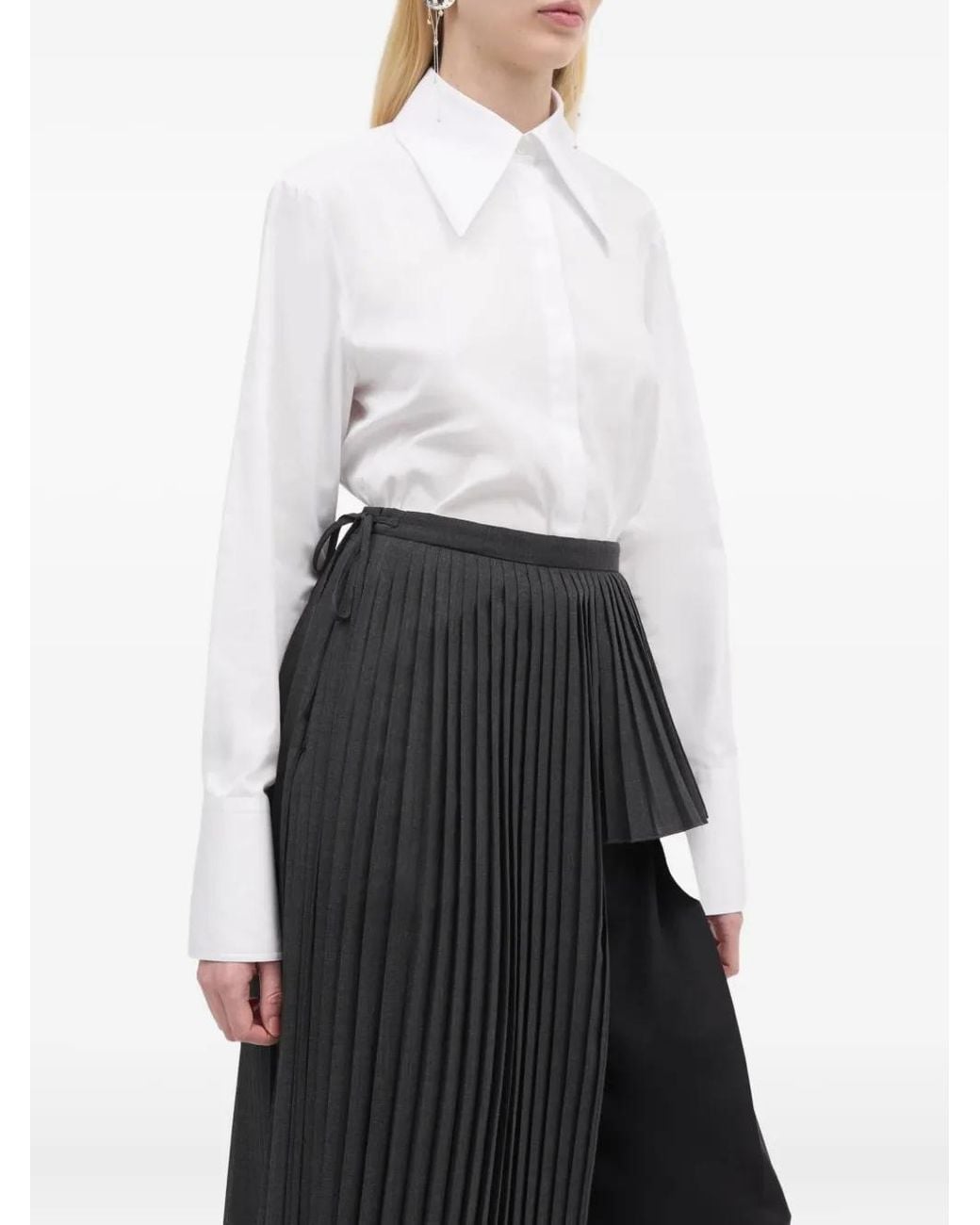 Mark Kenly Domino Tan White Cotton Shirt