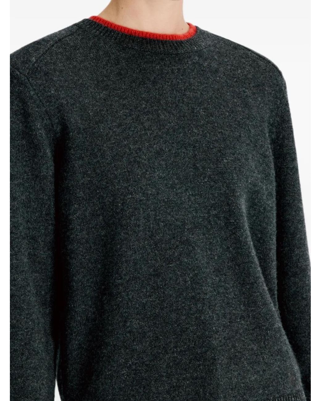 Loulou de Saison Black Bicolor Cashmere Sweater