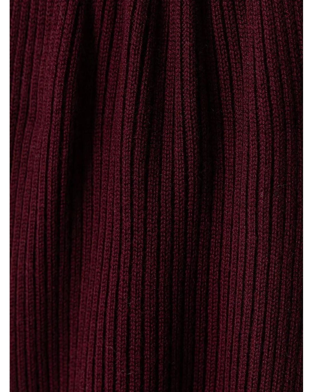 Knit Ribbed Purple Top Mos Mosh Mmtova Ribbed-Knit Logo-Plaque Scarf in Purple | Lyst