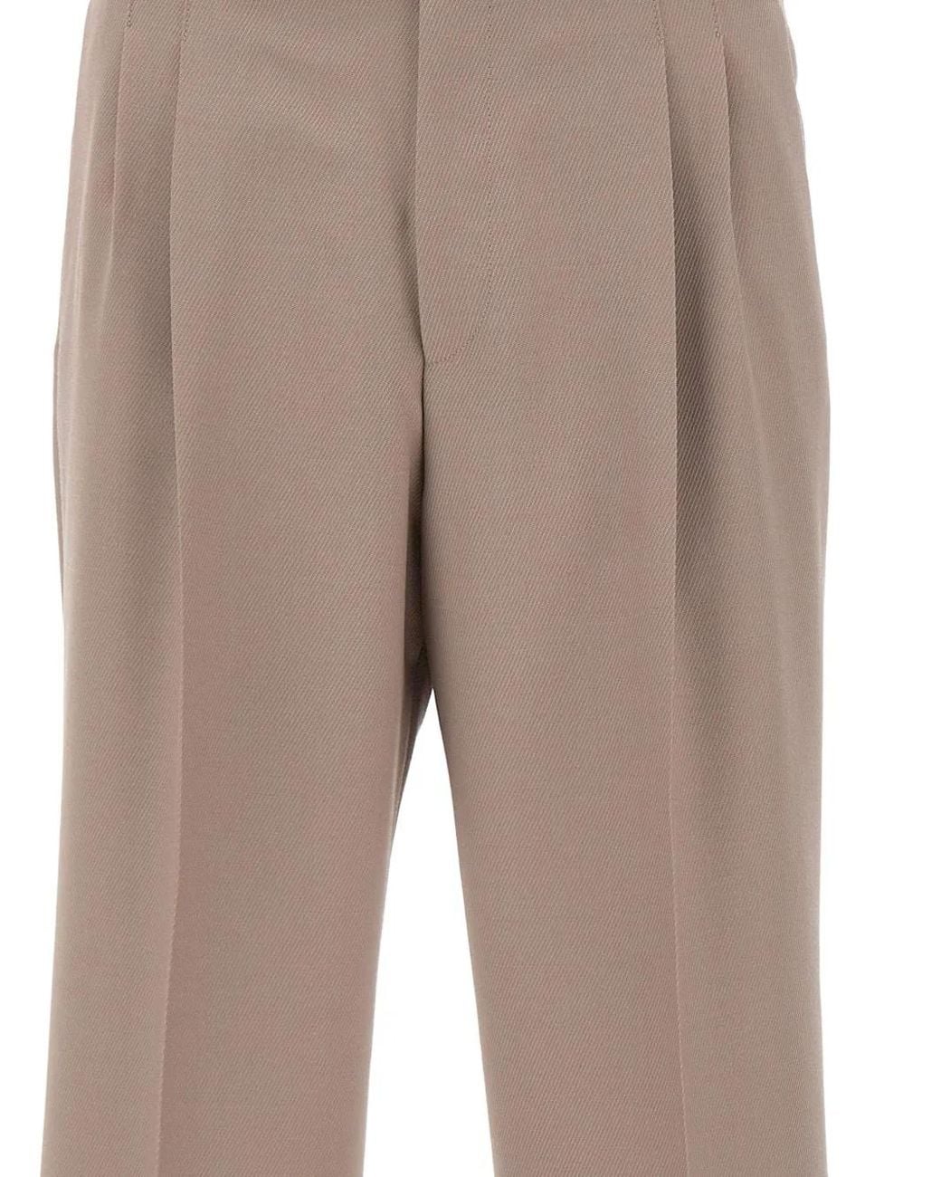 Boss Gray Relaxed-Fit Trousers for men