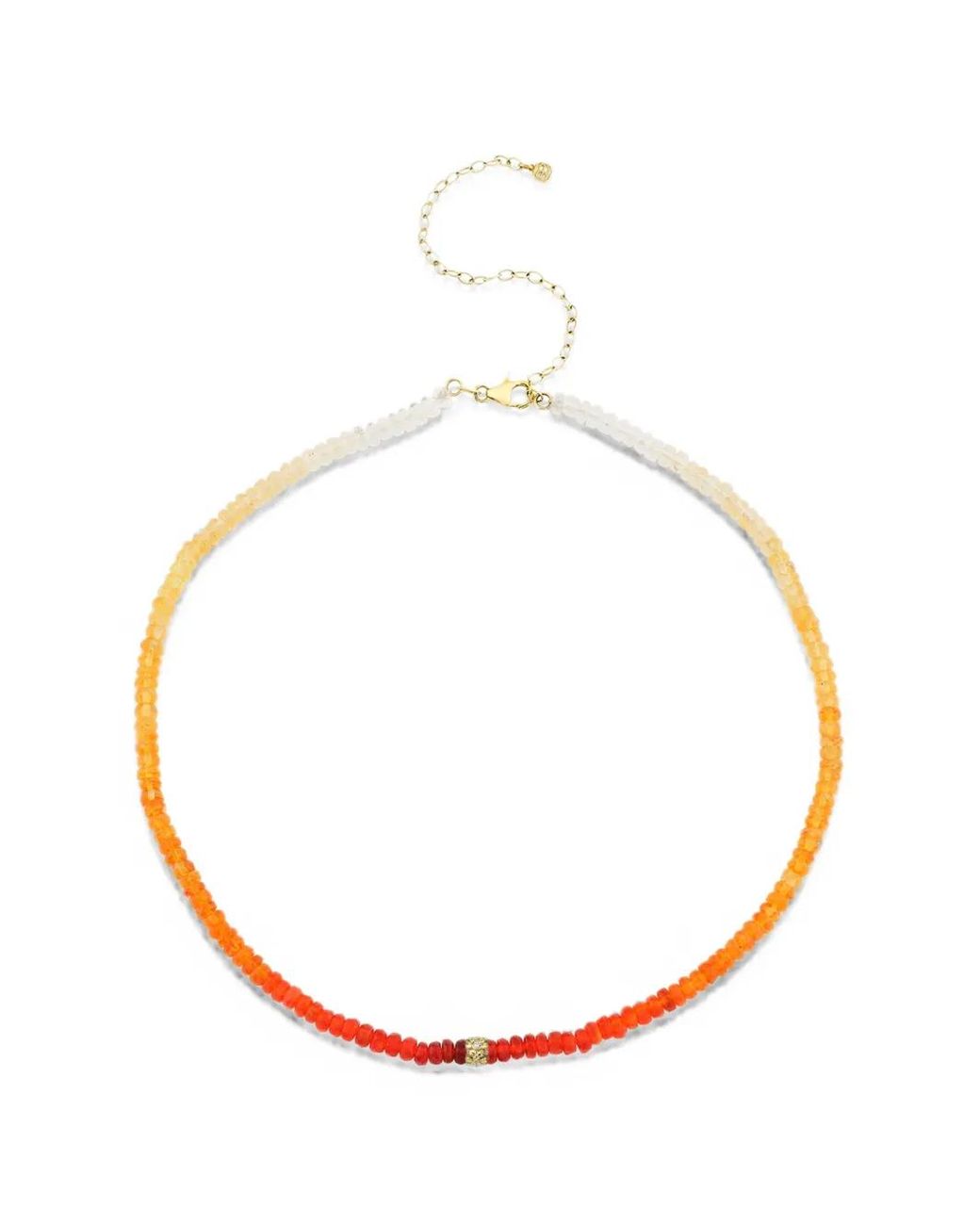 Sydney Evan Metallic Daisy Diamond And Opal Necklace