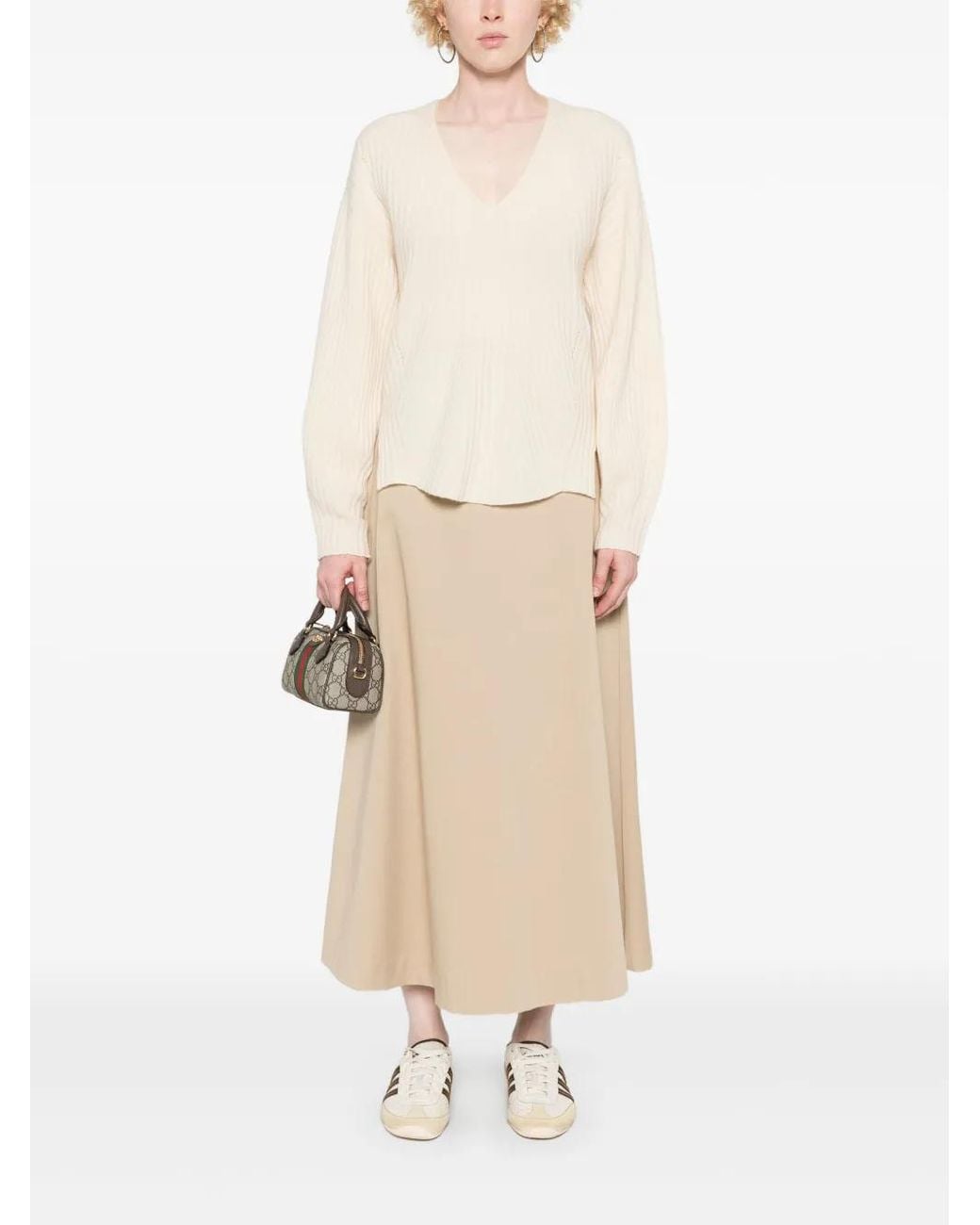 Twinset Natural Ribbed Sweater